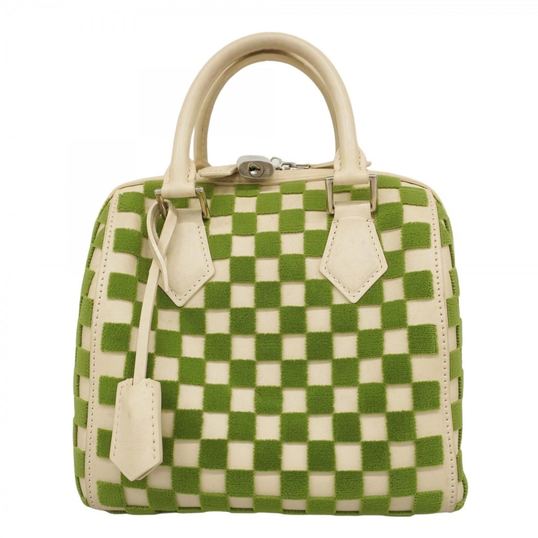 Louis Vuitton Damier Cubic Speedy Cube PM Handbag Green White