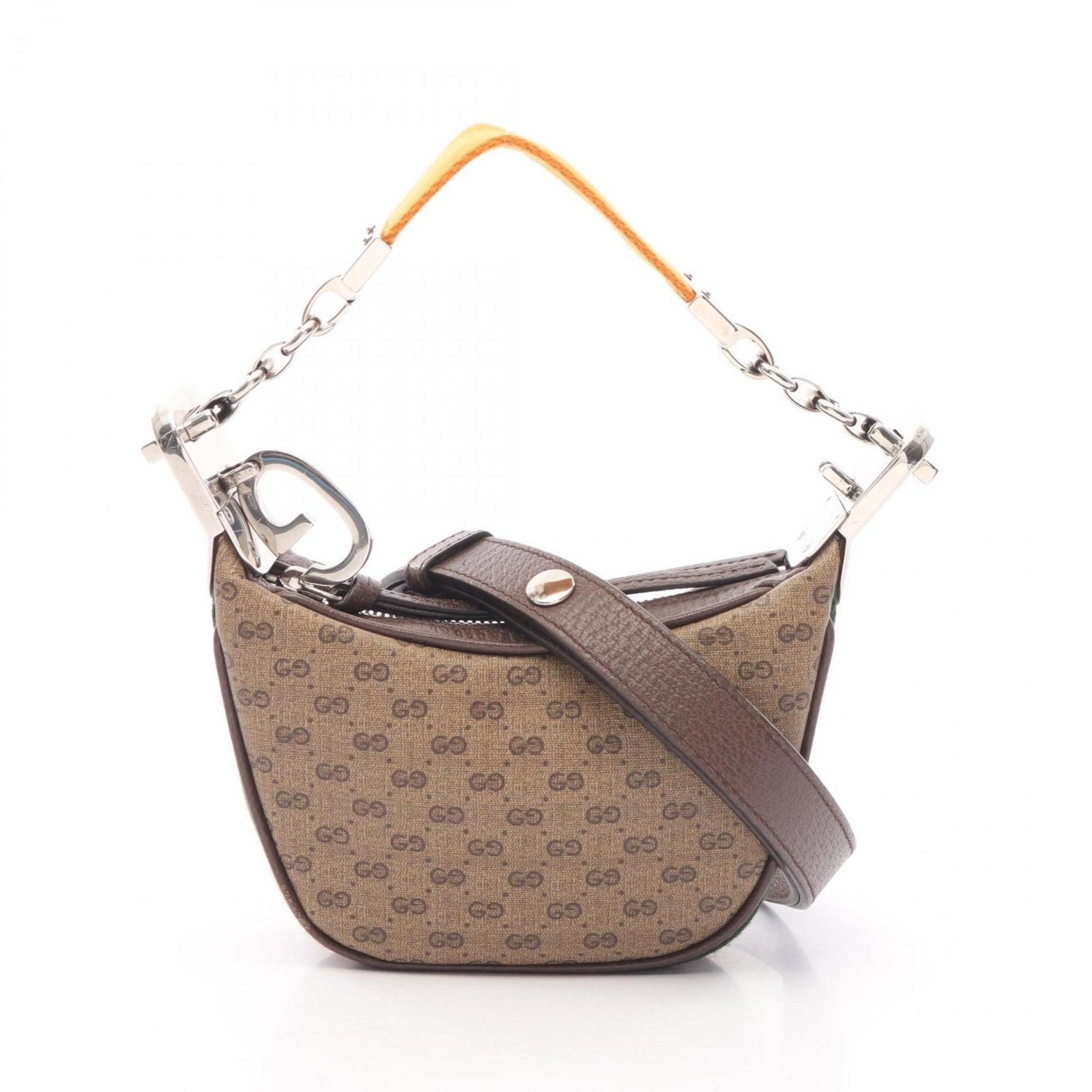 Gucci Micro GG Sherry Line Handbag, Coated Canvas and Leather, Beige, Brown, Multicolor