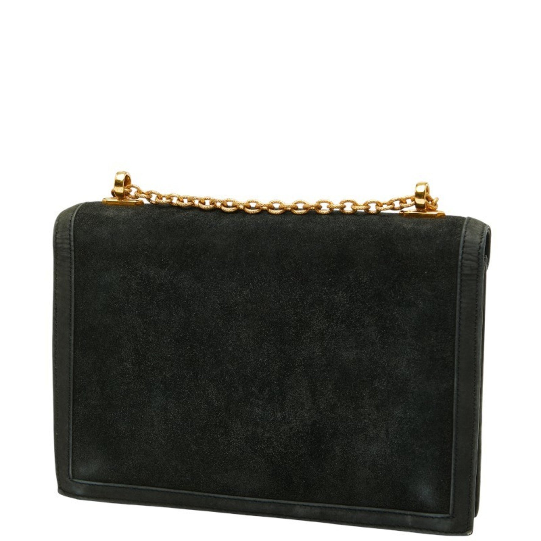 Hermes Alcazar Chain Shoulder Bag in Gray, Black, and Gold.