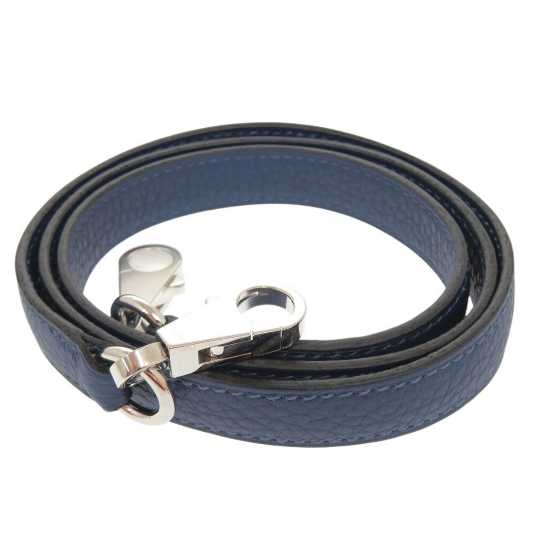 Hermes Kelly Strap Taurillon Clemence Deep Blue Shoulder