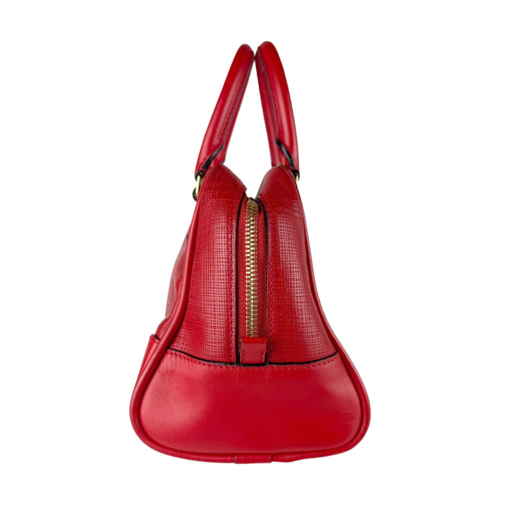 LOEWE Amazona 75 Leather Shoulder Bag in Red and Gold