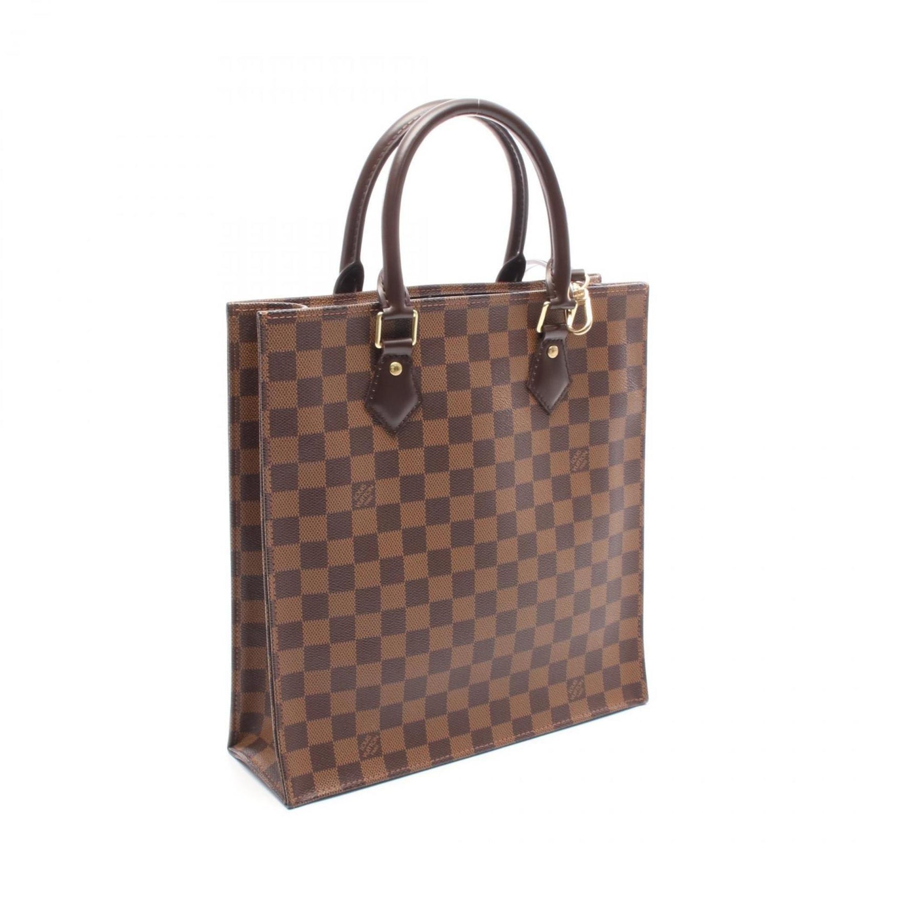 Louis Vuitton Sac Plat PM Tote Bag, Coated Canvas, Leather, Damier