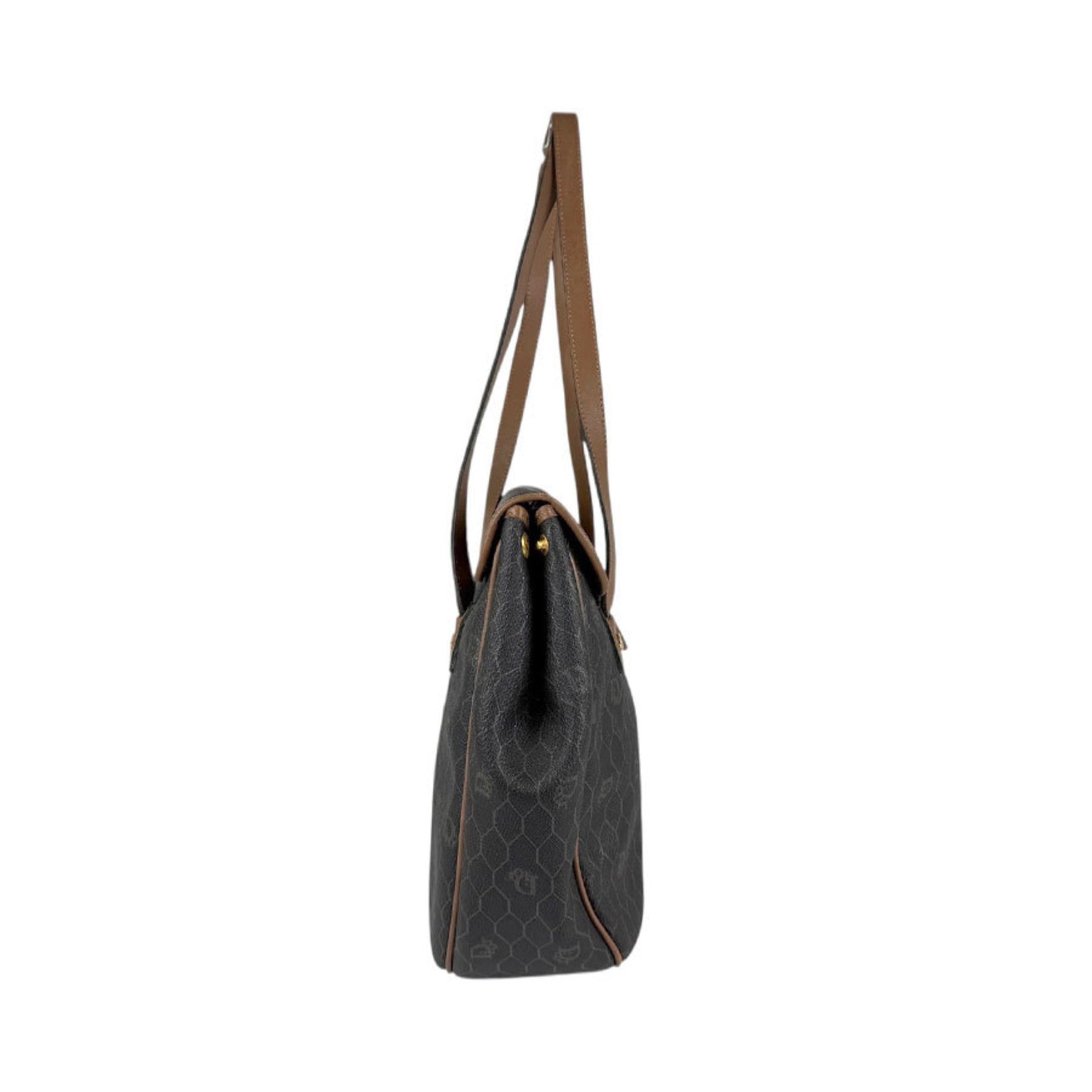 Christian Dior Shoulder Bag Leather Gold