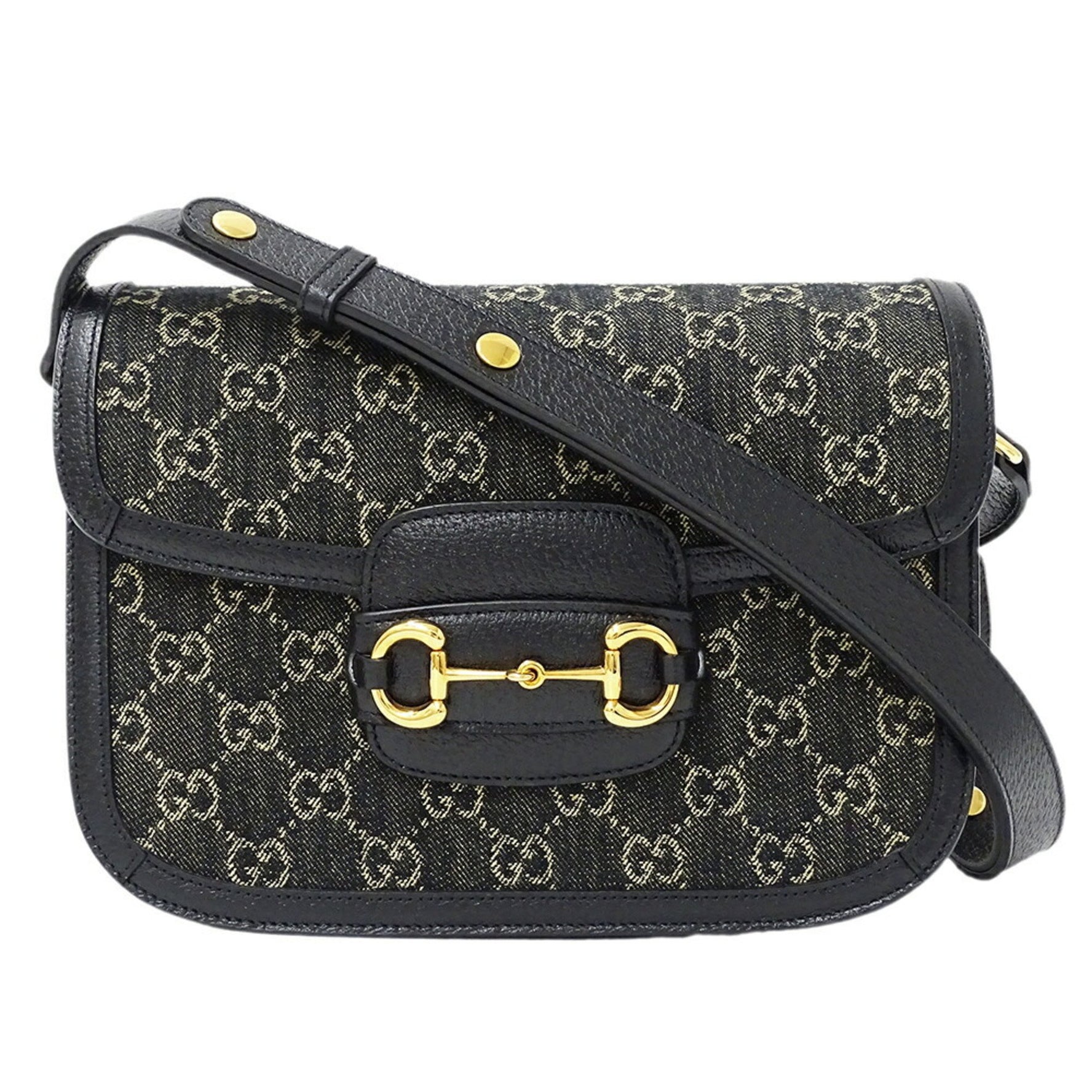 Gucci Horsebit 1955 Denim Shoulder Bag
