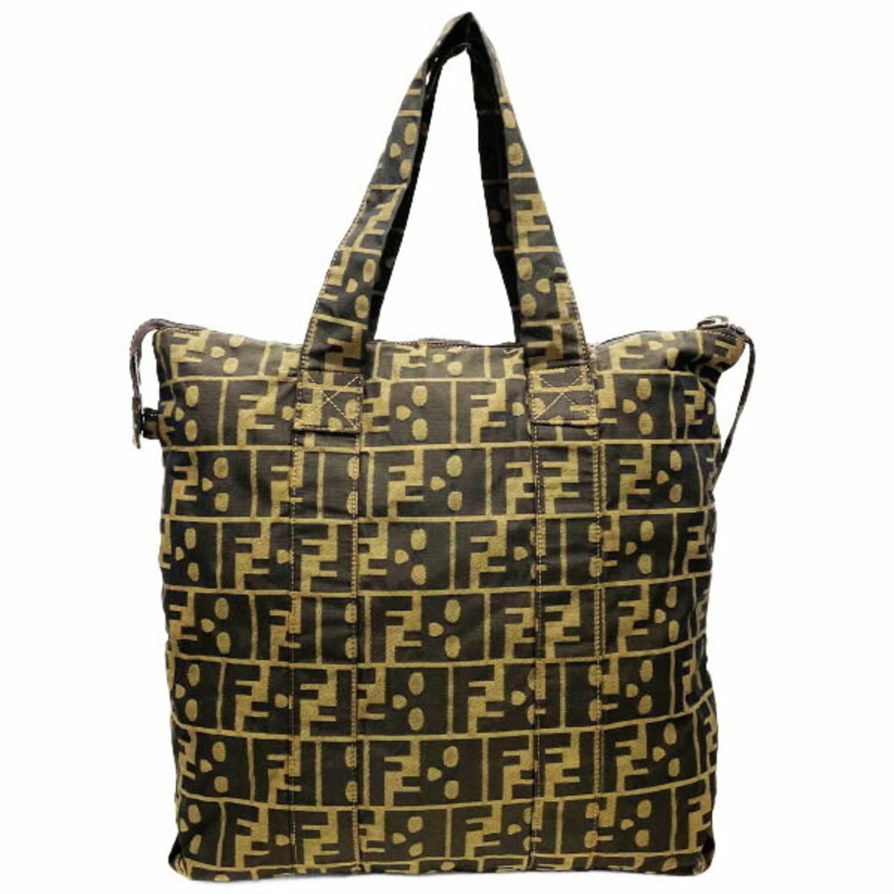 FENDI Handbag ZUCCA Tote Bag Nylon FF Skull