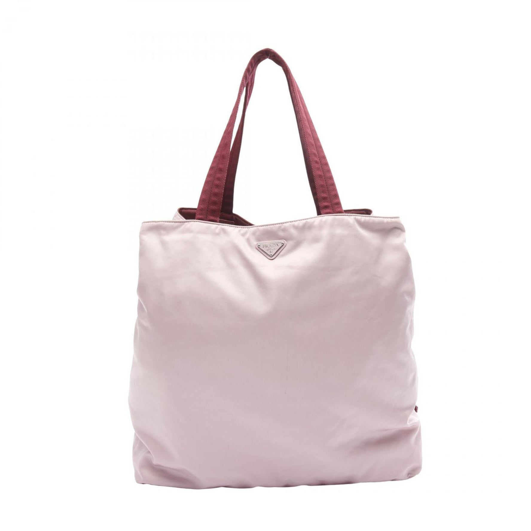Prada Tote Bag, Nylon, Pink/Bordeaux
