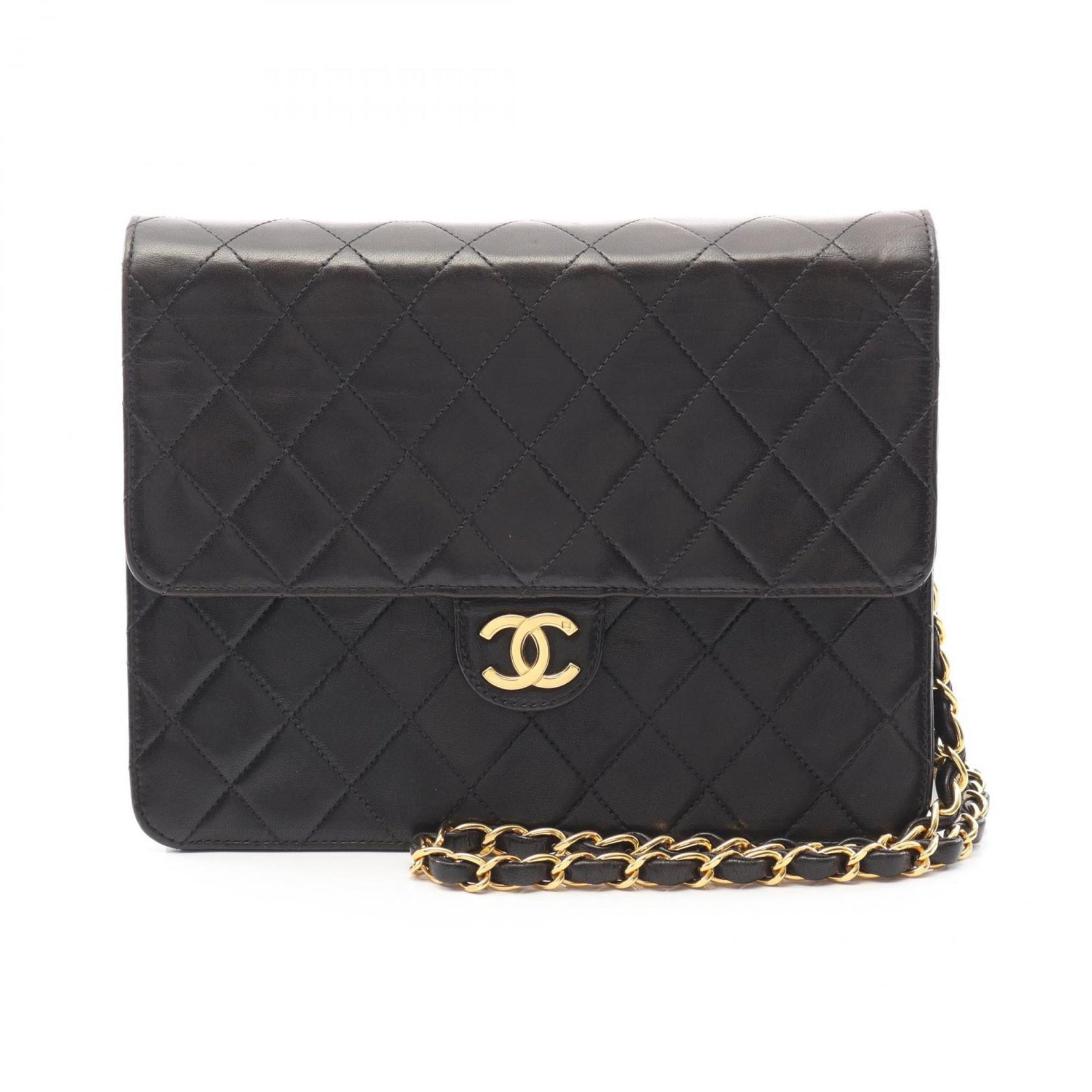 CHANEL Matelasse Single Flap Shoulder Bag in Lambskin Leather