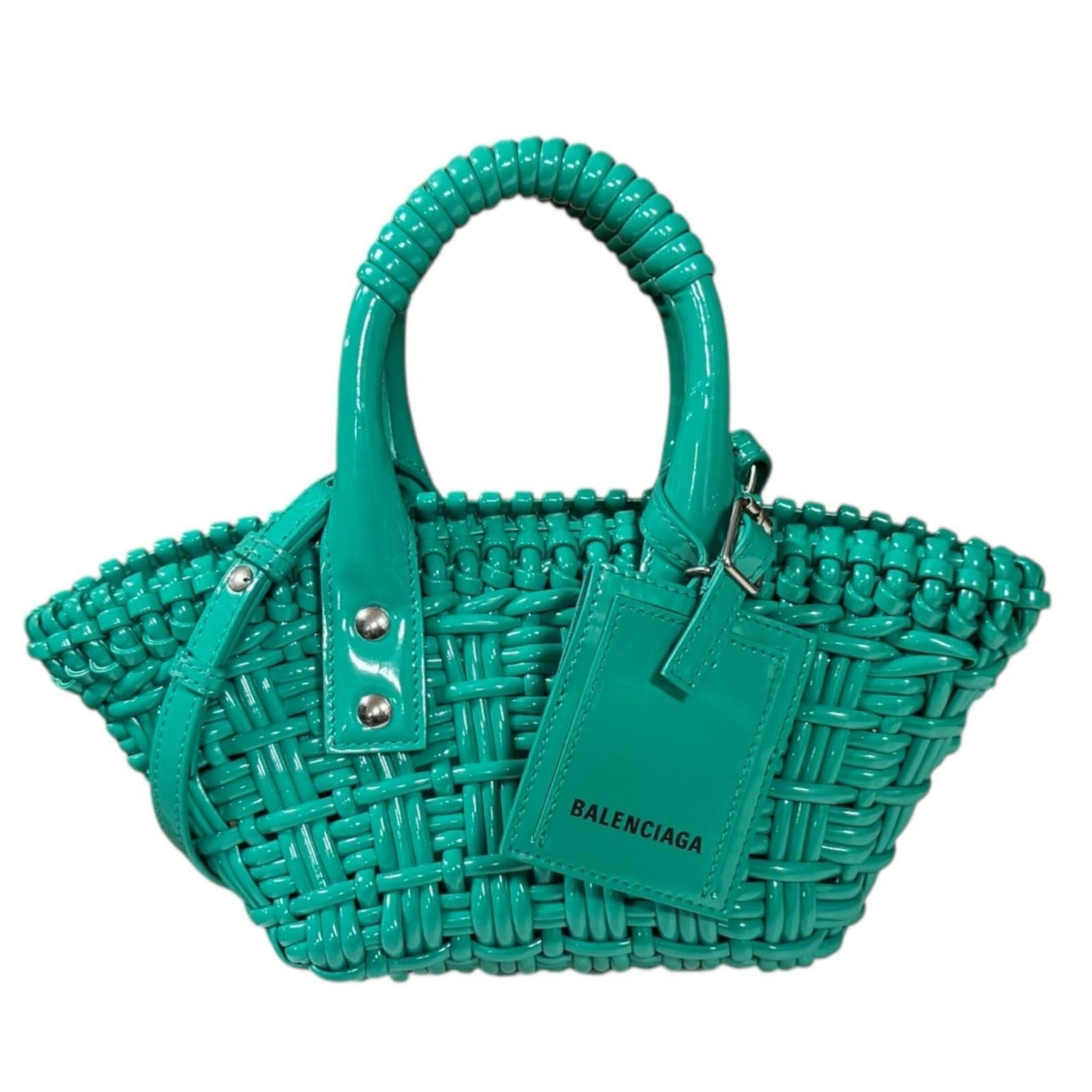 Balenciaga Bistro XXS Shoulder Bag Enamel Green