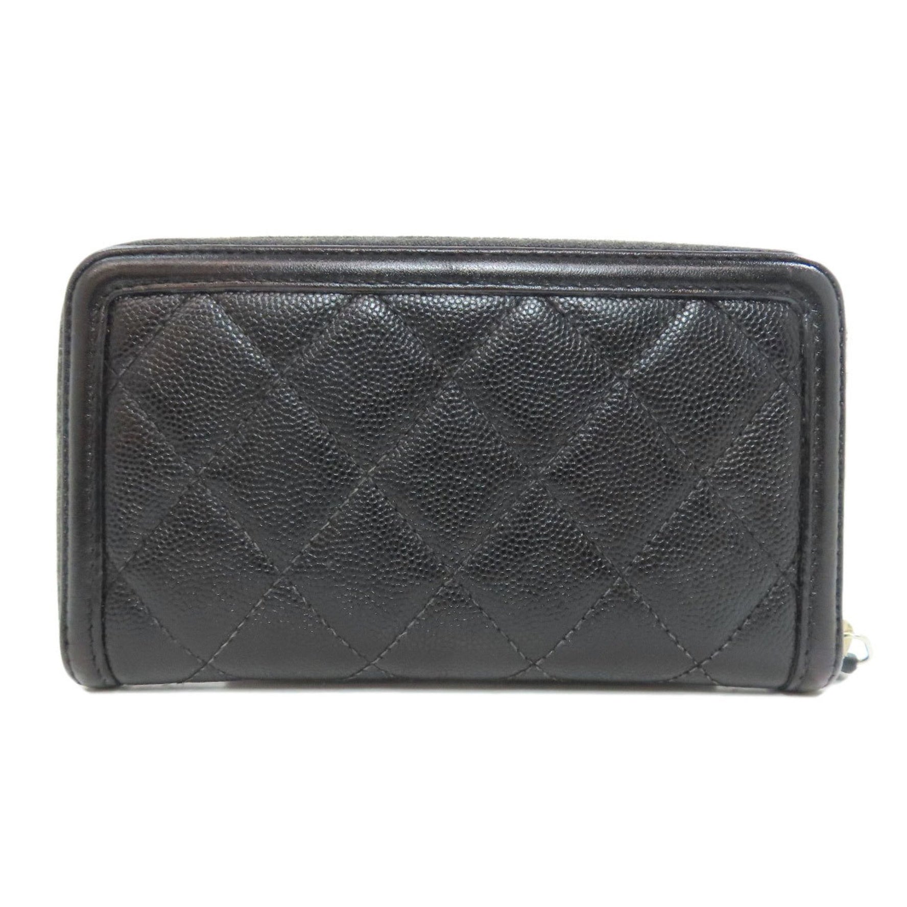 CHANEL Matelasse Long Wallet Grained Calfskin