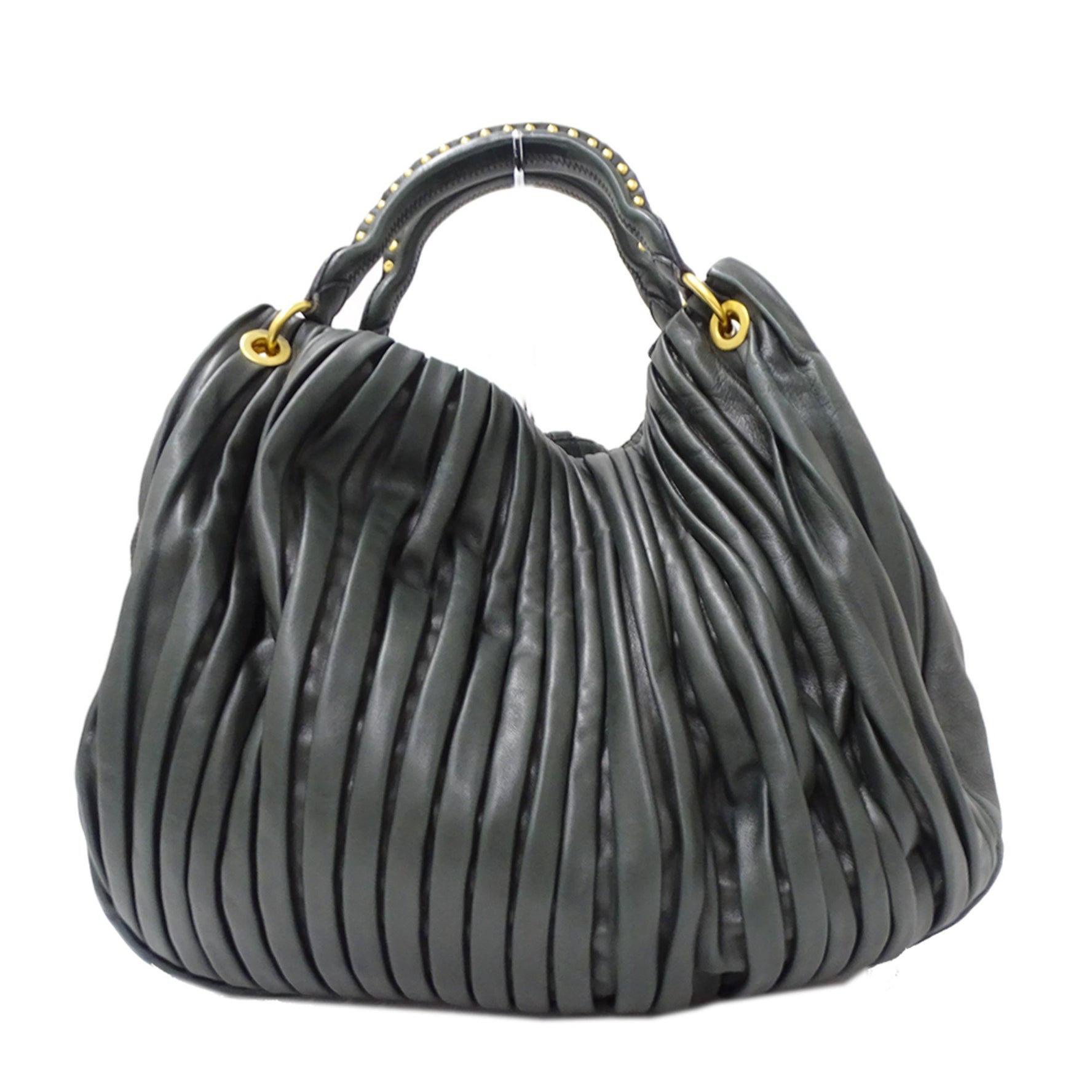Miu MIUMIU Handbag/Shoulder Bag, Leather, Dark Green