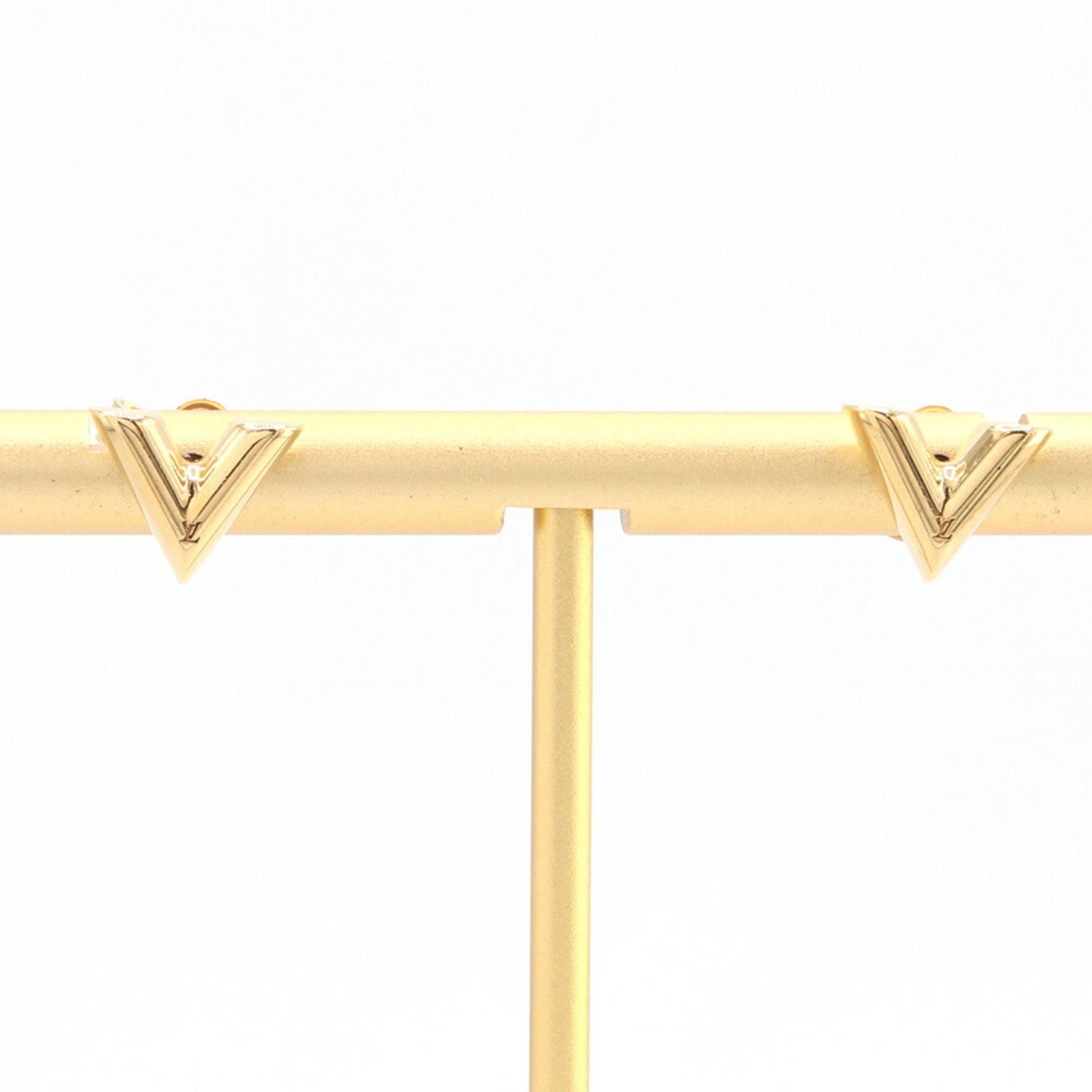 Louis Vuitton Essential V Earrings Metal Studs