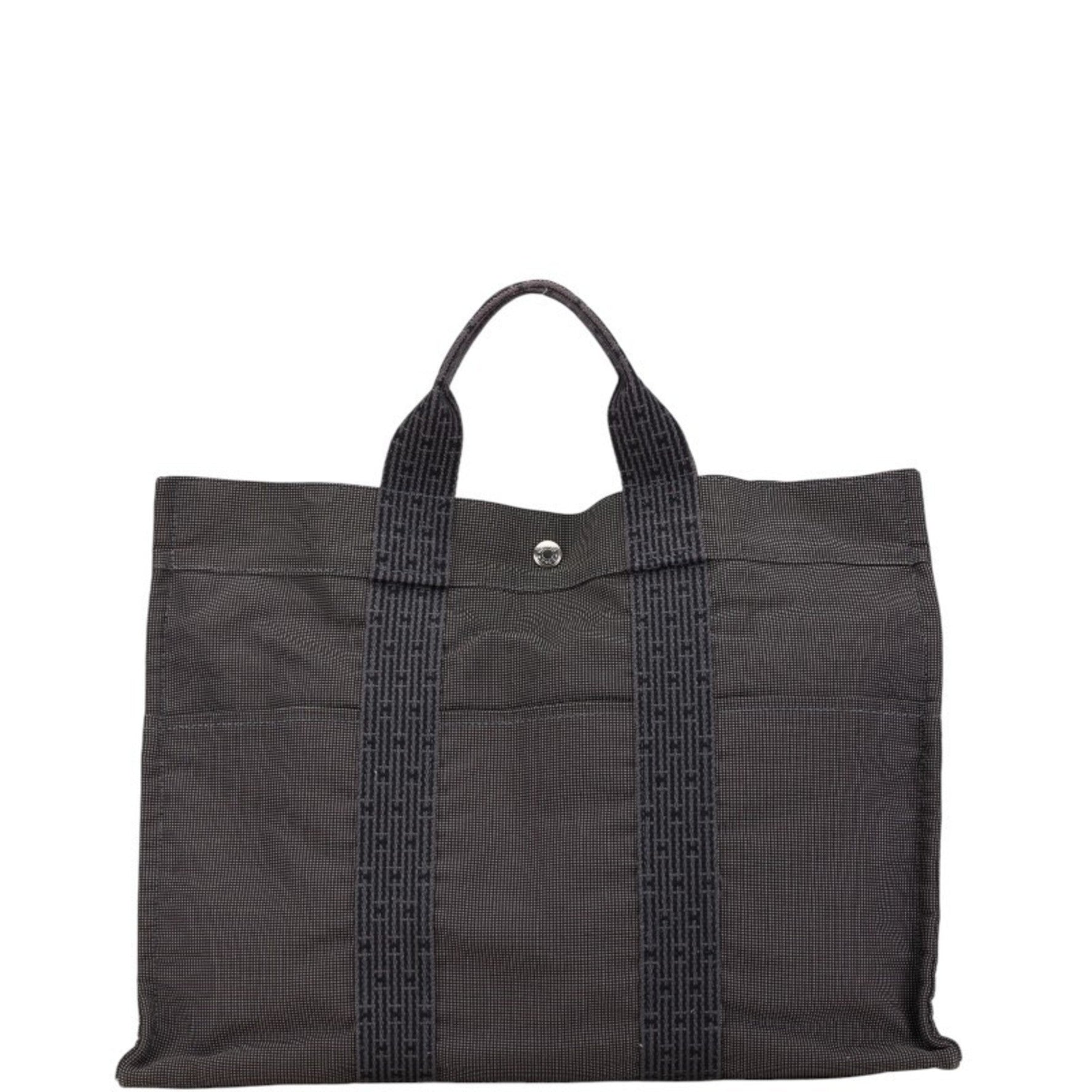 Hermes Air Line MM Tote Bag Grey Canvas
