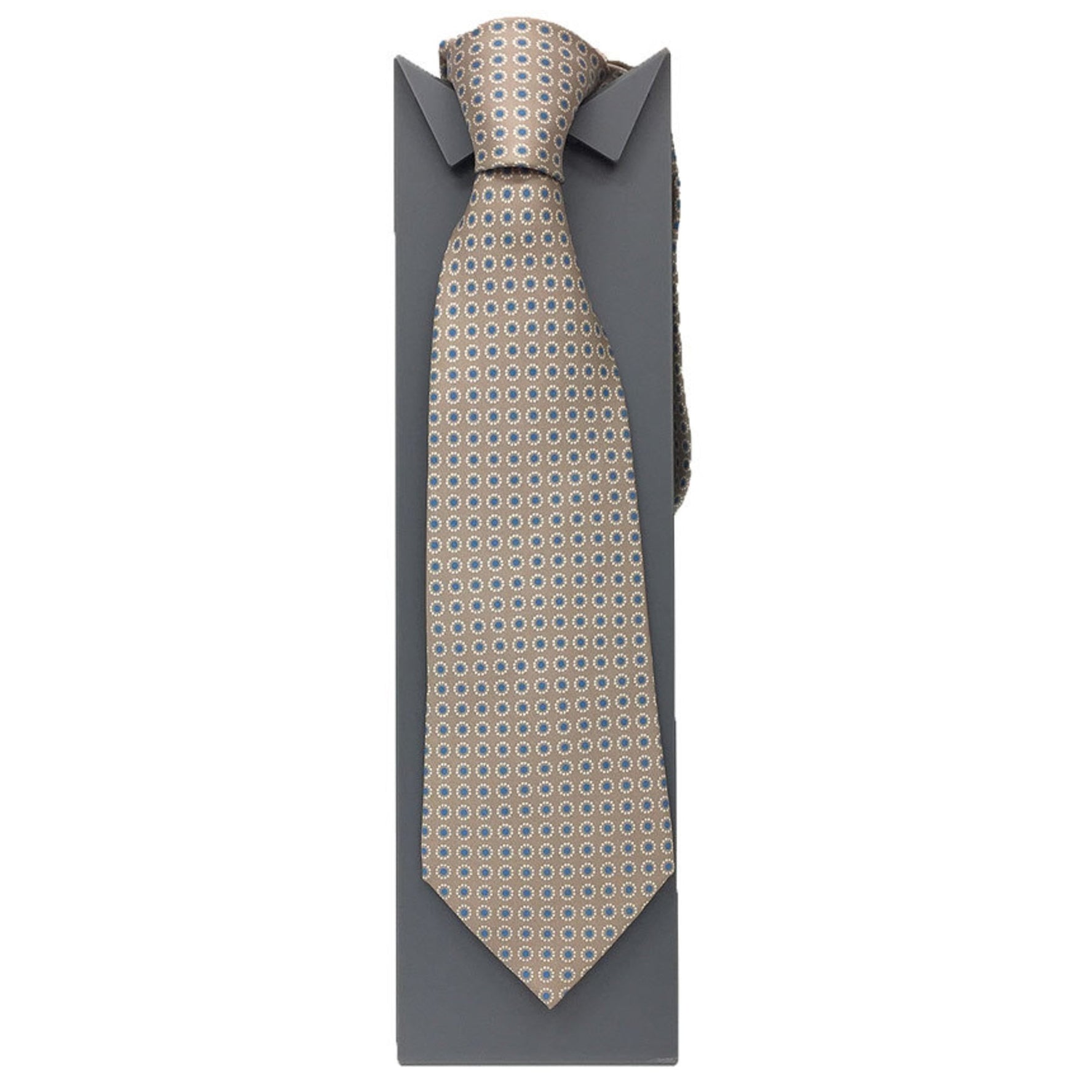 Hermes tie floral pattern 100% silk greige