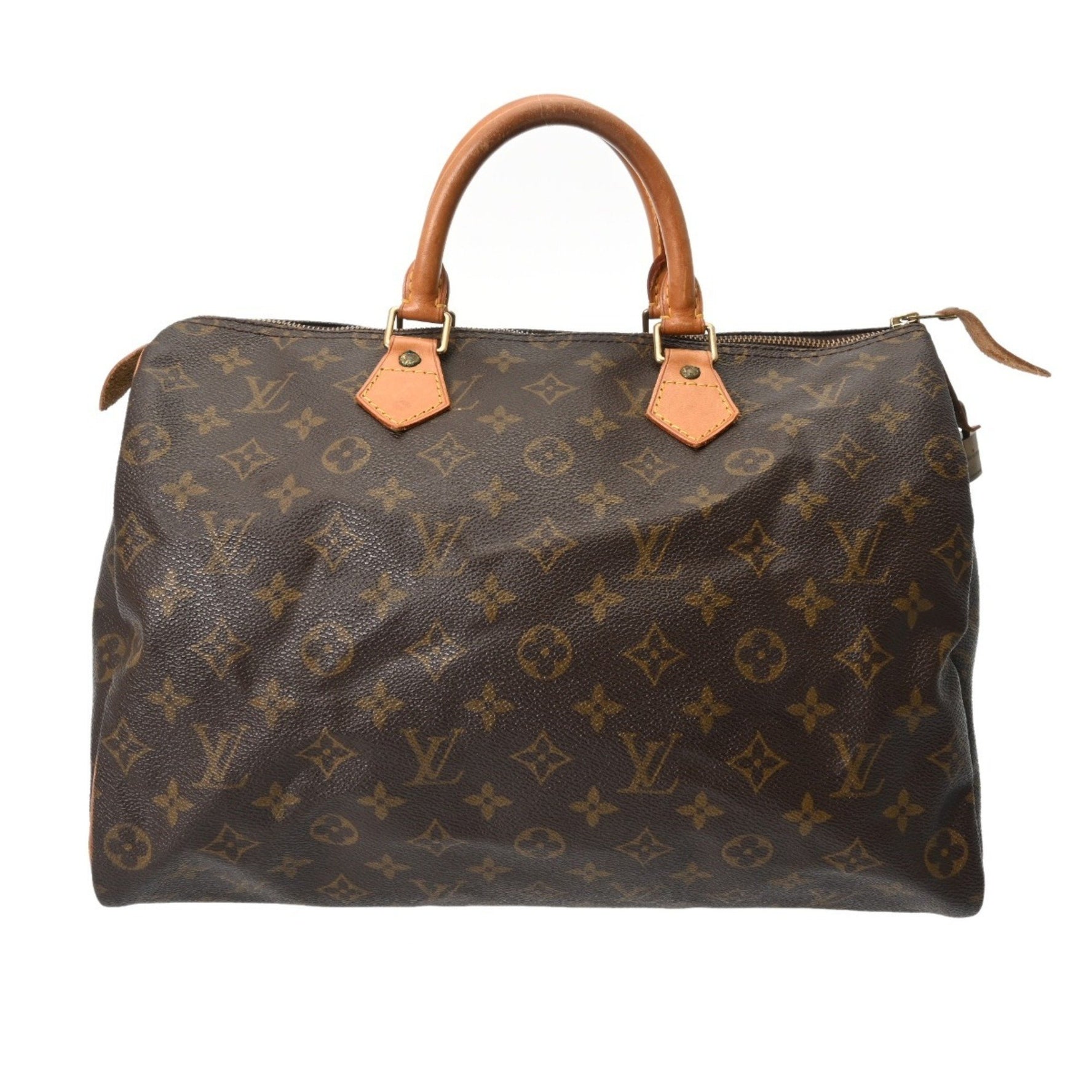LOUIS VUITTON Monogram Speedy 35 Brown Canvas Handbag