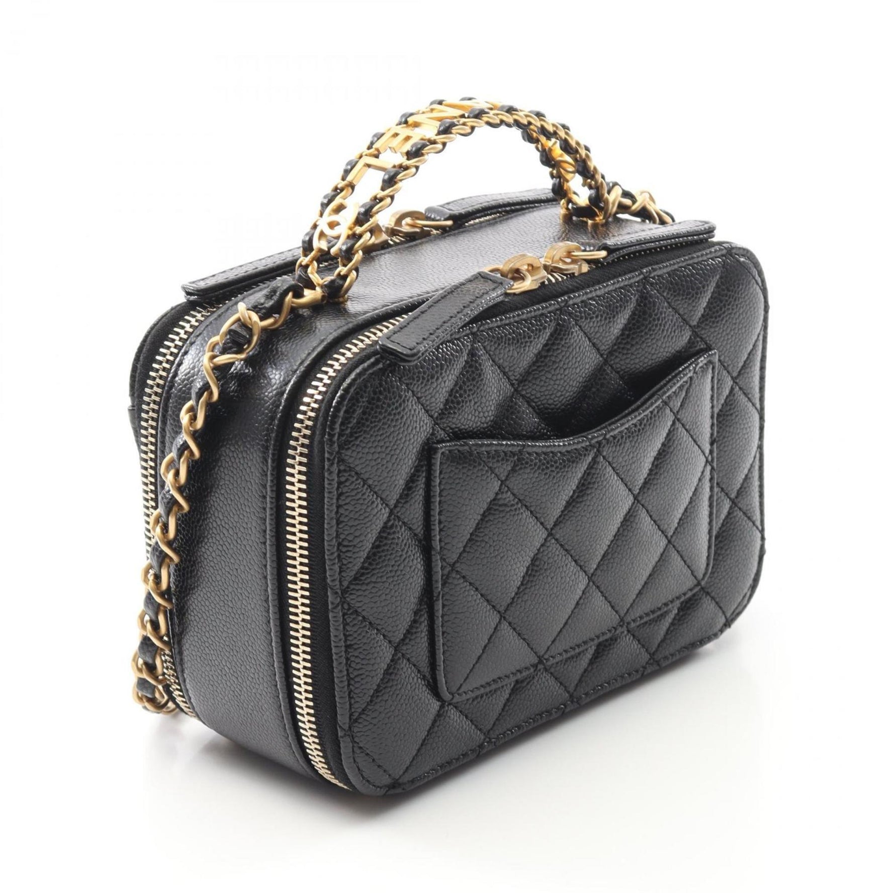 CHANEL Matelasse Vanity Bag Shoulder in Calfskin Leather