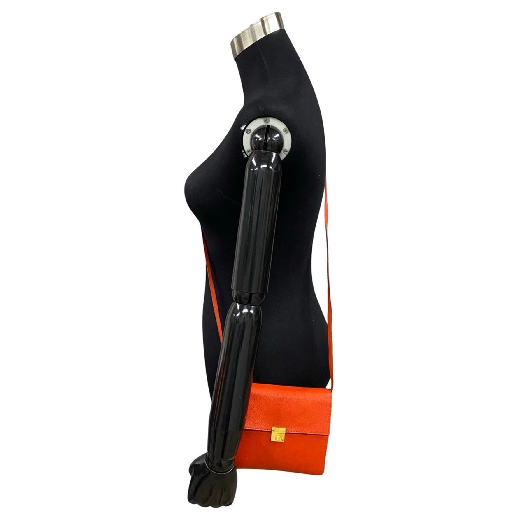 HERMES Z-stamped Click 16 logo hardware Negonda leather mini shoulder bag/pouch in (00286)