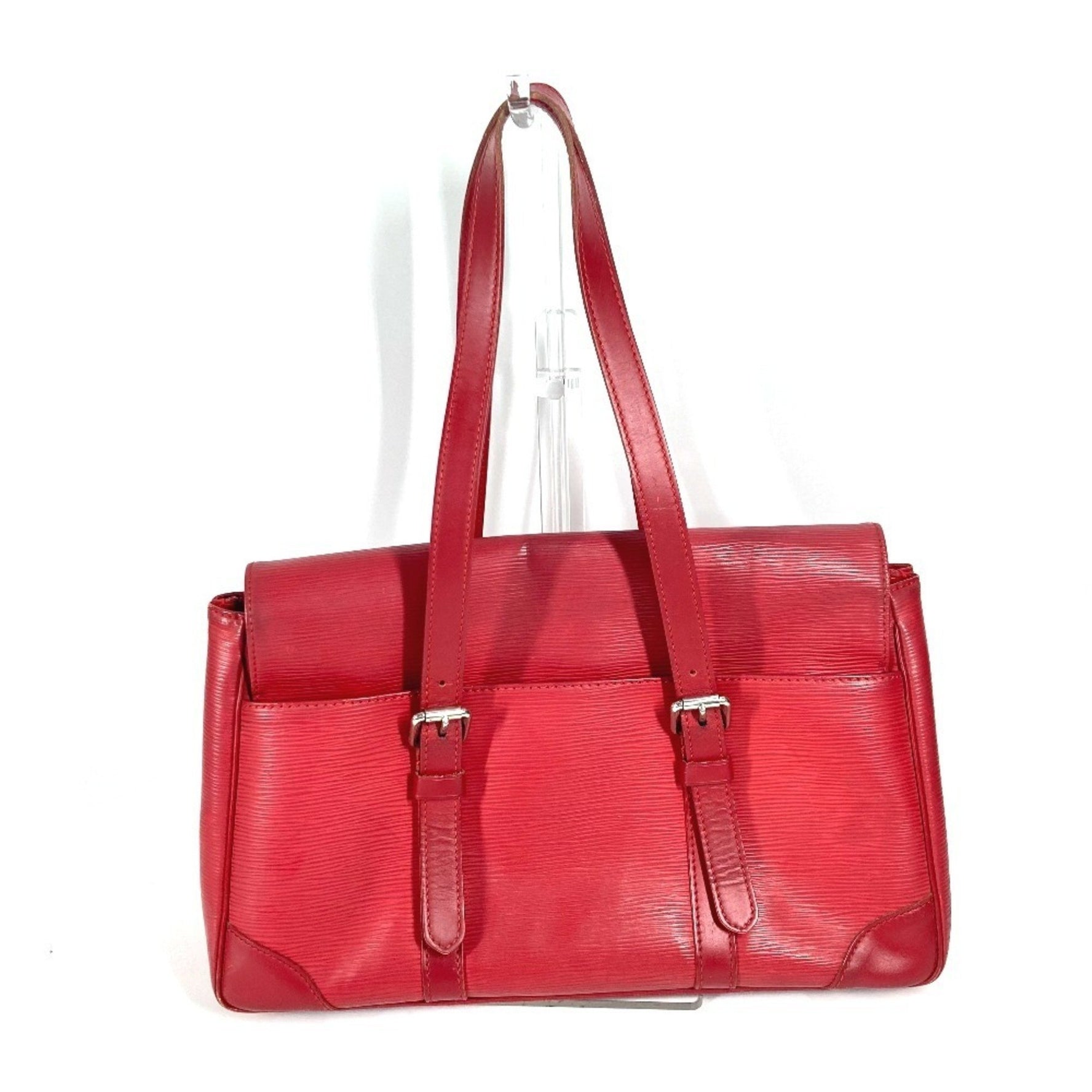 Louis Vuitton Epi Segur MM Shoulder Tote Bag Flap Business Leather Castilian Red