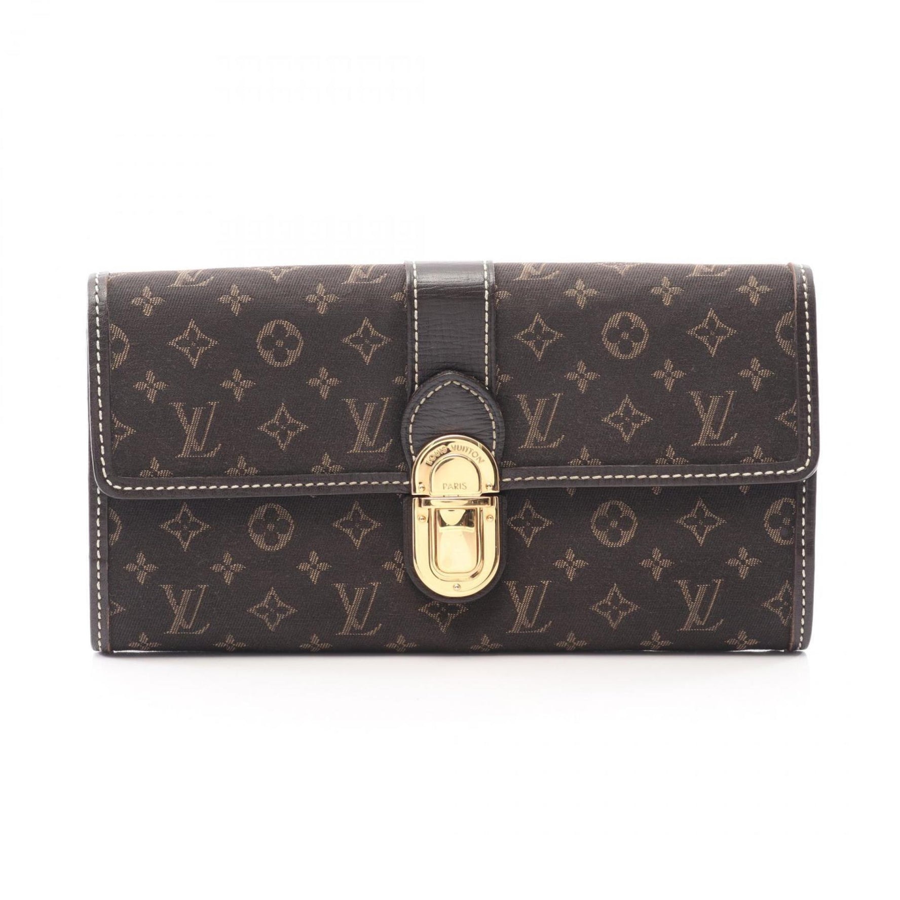 Louis Vuitton Portefeuille Sarah Bifold Long Wallet, Canvas and Leather, Monogram Idylle, Brown