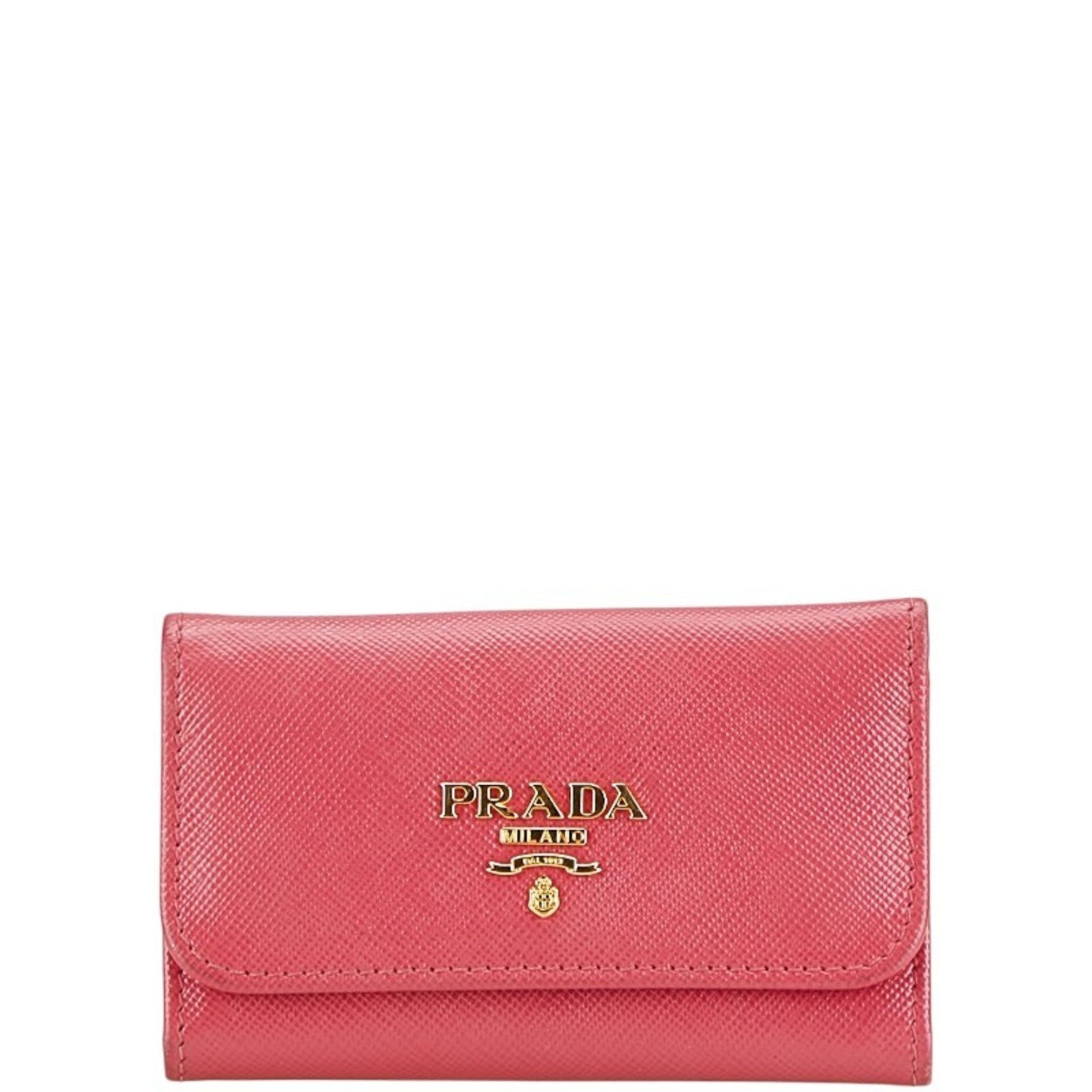 PRADA key case Saffiano leather