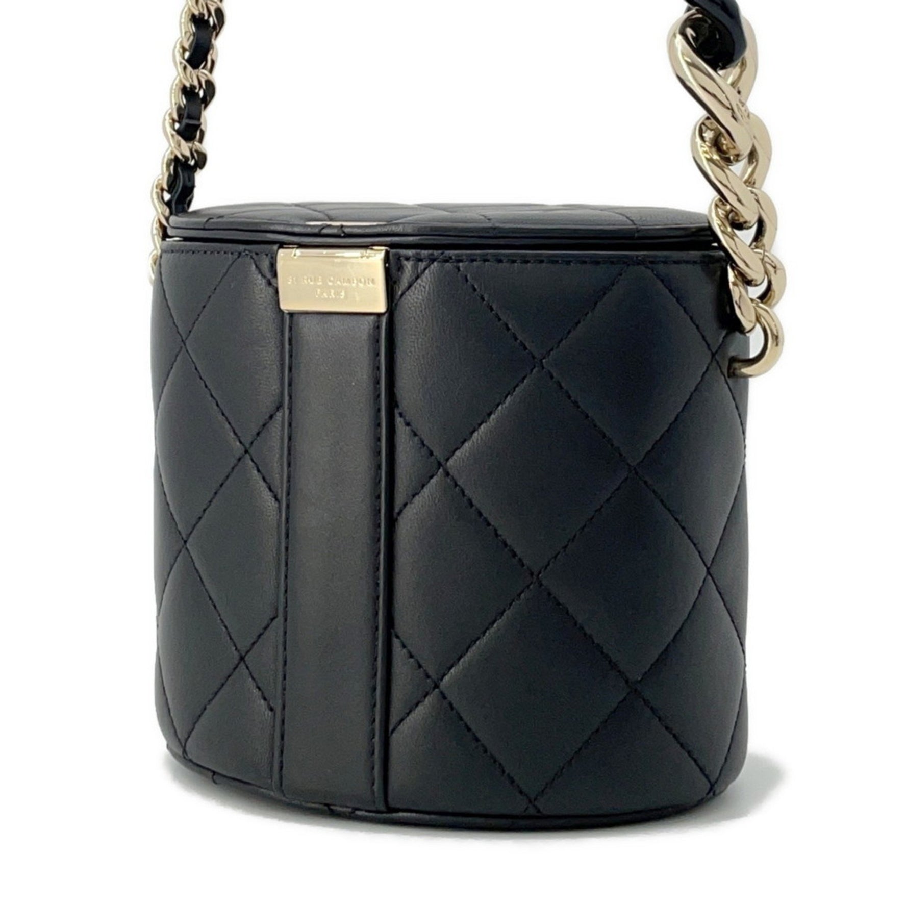 Chanel Chain Shoulder Bag Coco Mark Matelasse Vanity