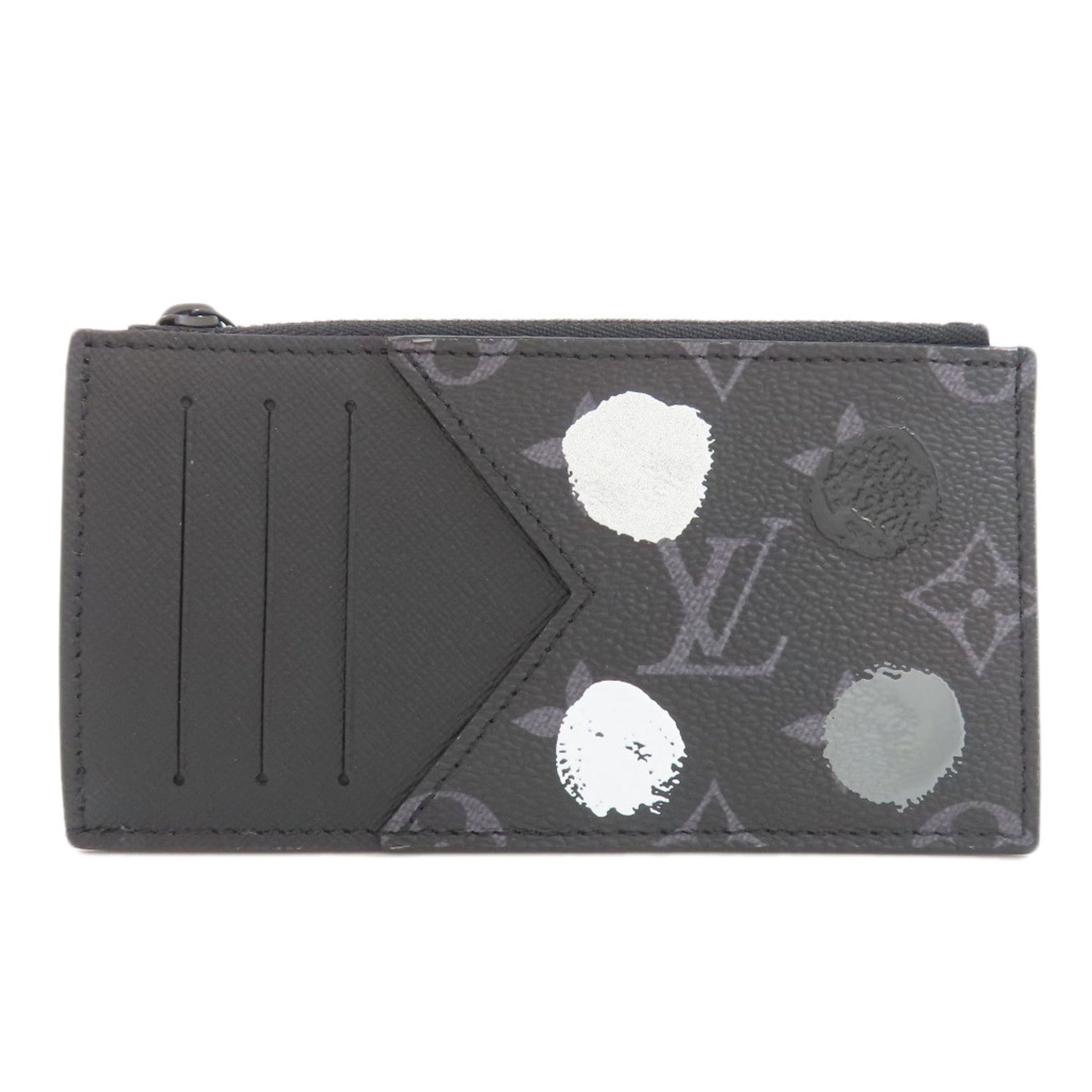 Louis Vuitton Coin Card Holder Yayoi Kusama Collaboration Business Case Monogram Eclipse