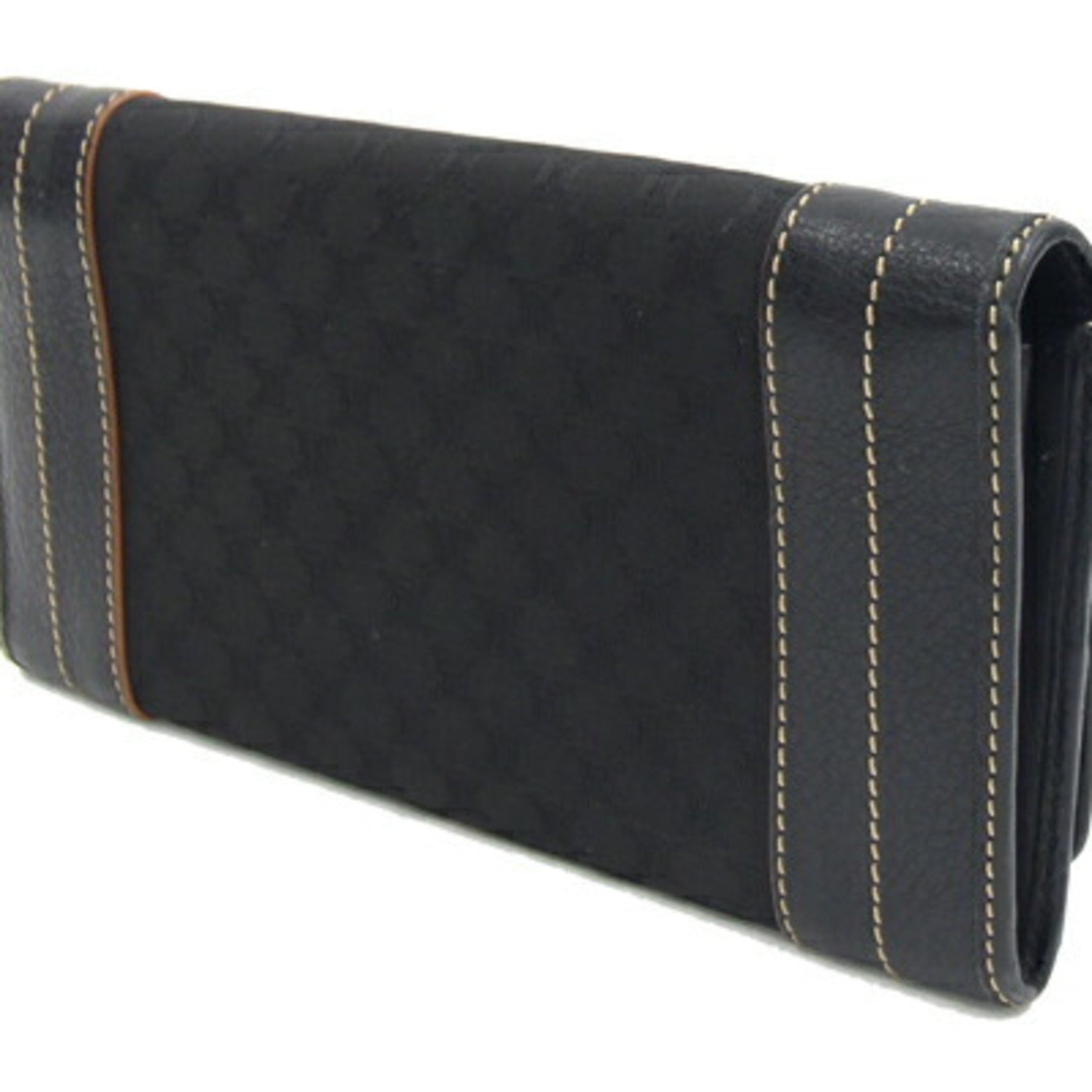 Celine Bi-fold Long Wallet Macadam Canvas Leather