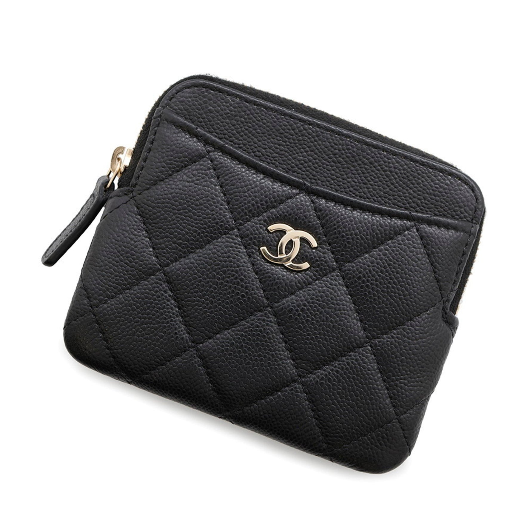 Chanel Wallet/Coin Case Matelasse Coco Mark Caviar Skin Wallet Coin Purse