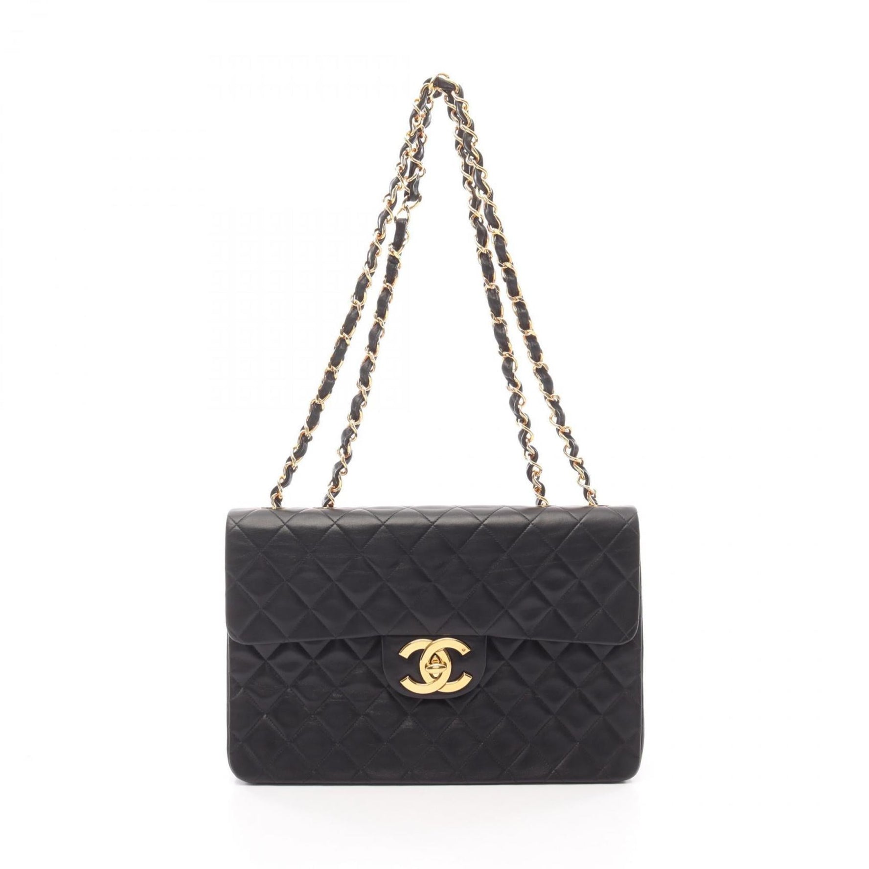 CHANEL Deca Matelasse 34 Shoulder Bag, Lambskin Leather