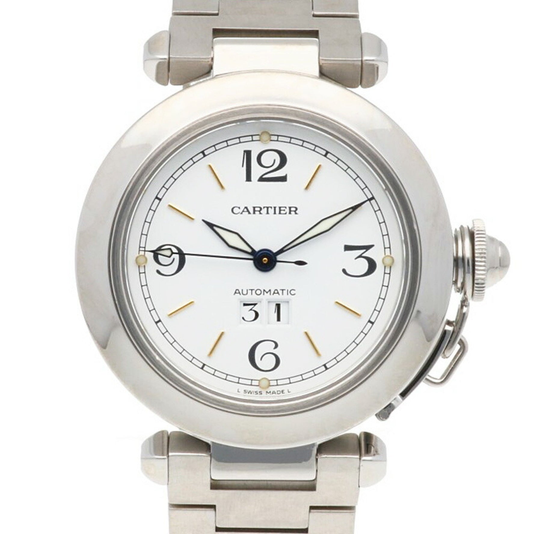 Cartier Pasha C Big Date Watch Stainless Steel 2475 Automatic Overhauled