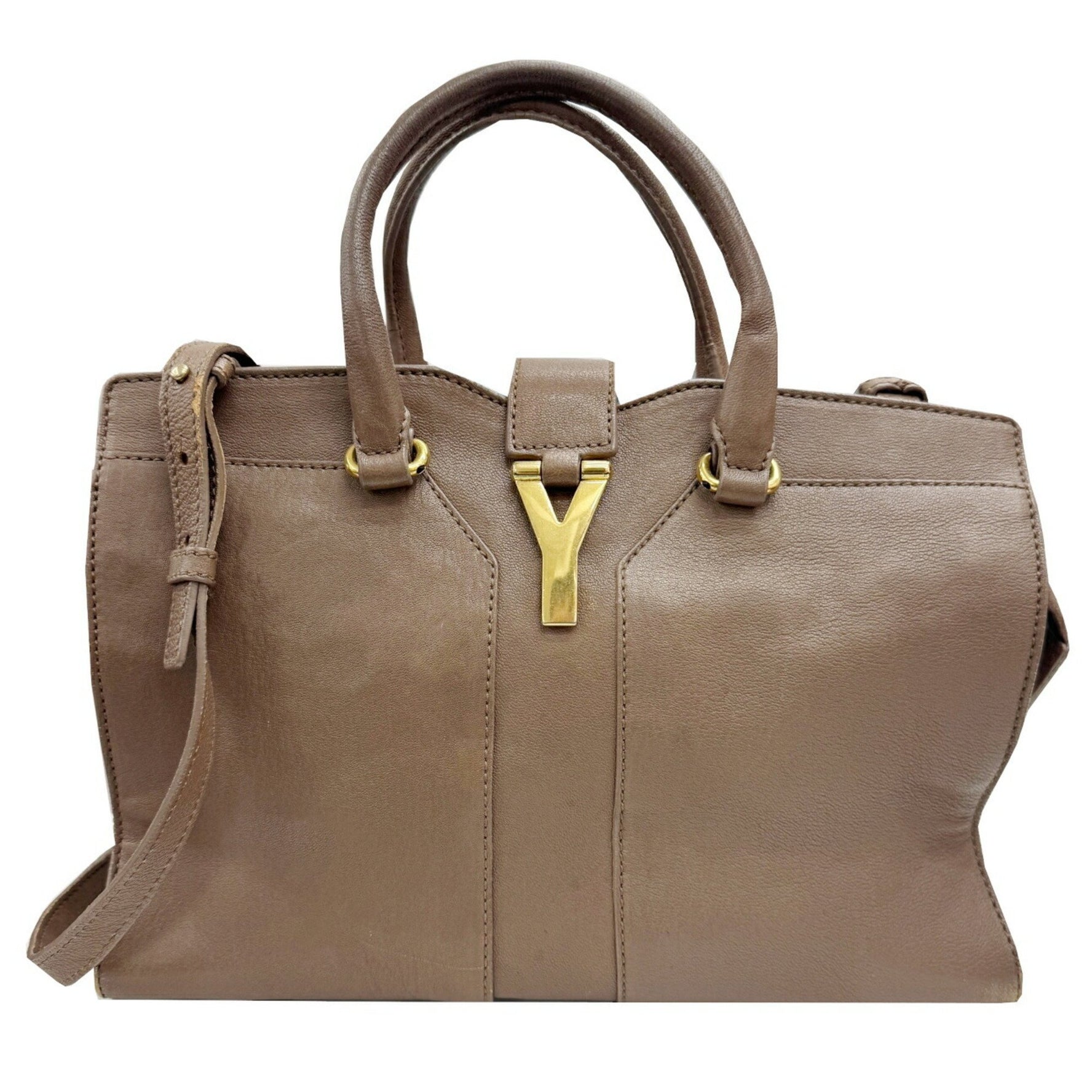 Saint Laurent Cabas Chic Leather Shoulder Bag