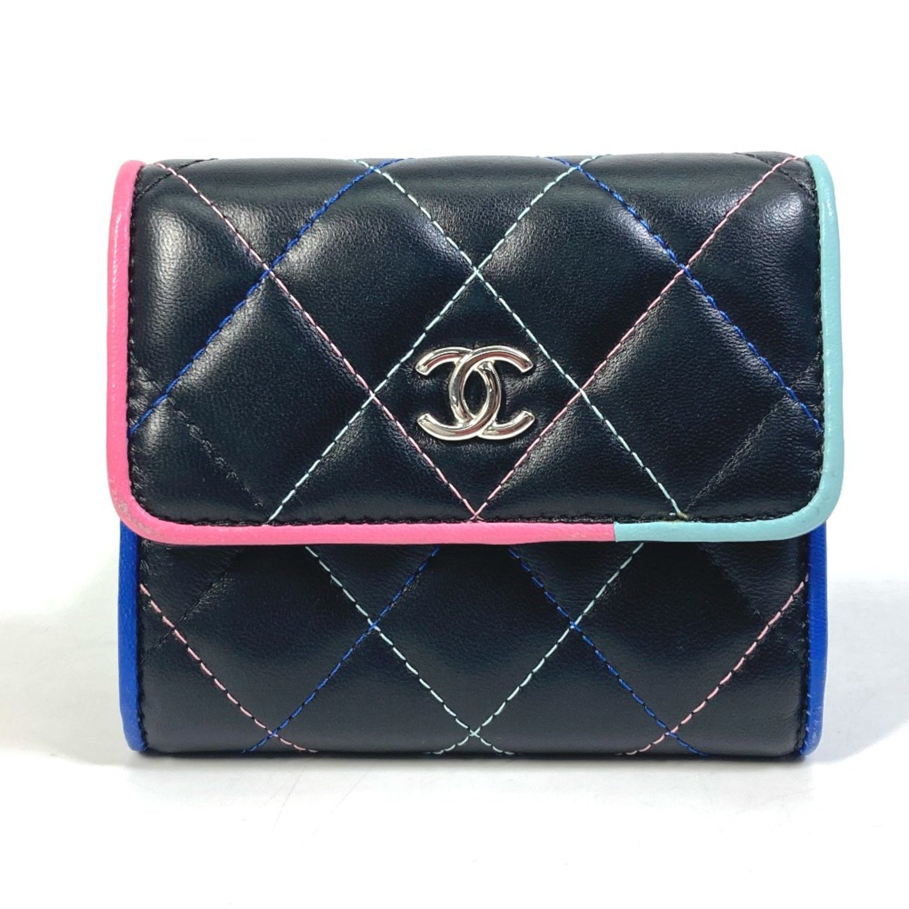 Chanel CC Mark Compact wallet Trifold wallet SilverHardware