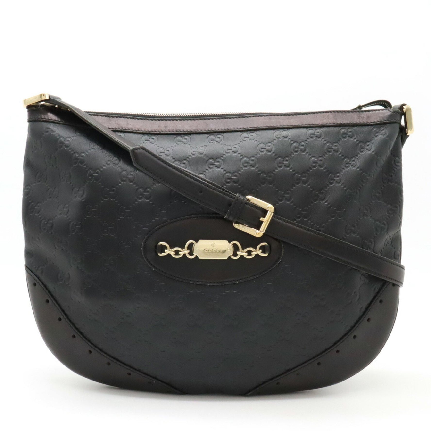 GUCCI Guccissima Shoulder Bag Leather
