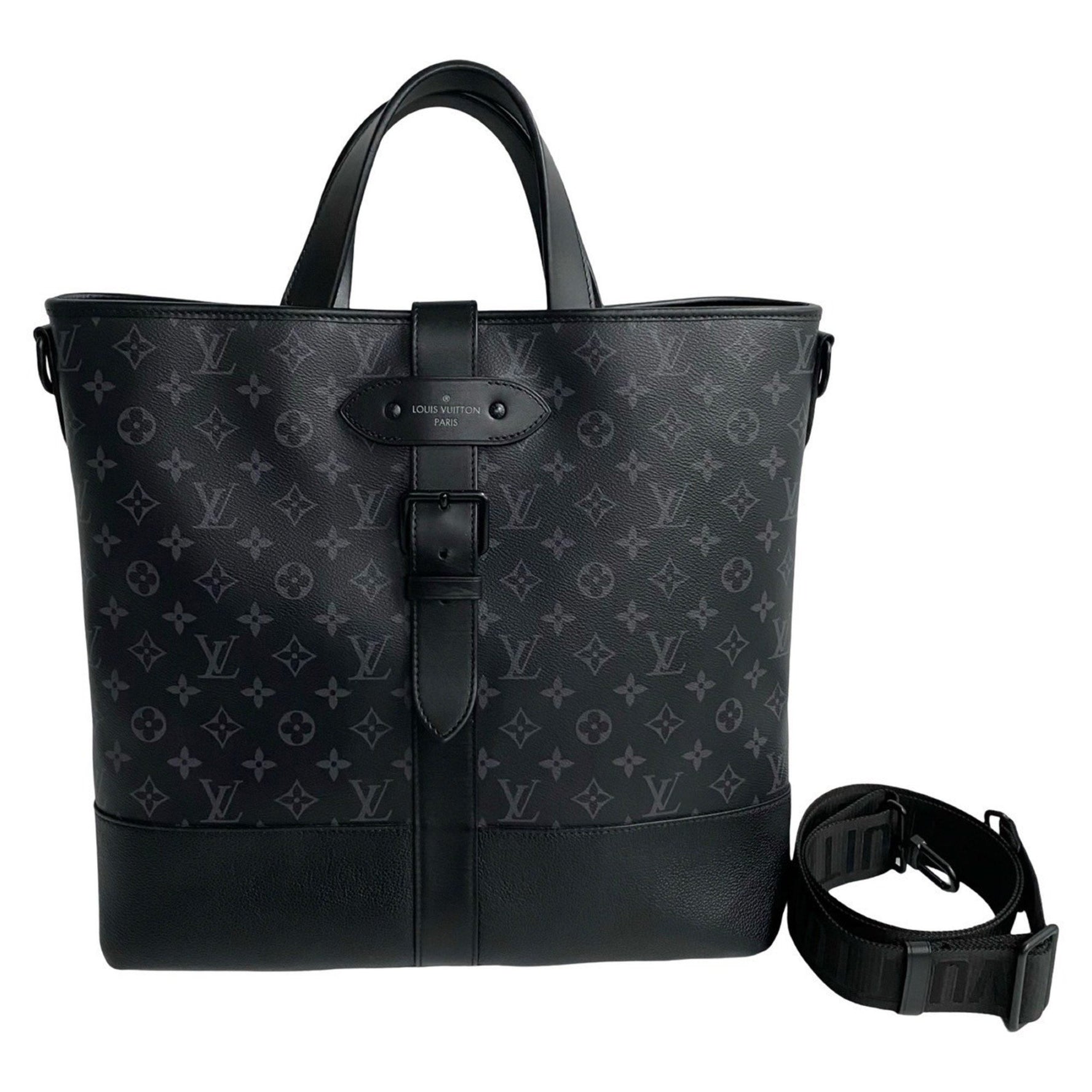 Louis Vuitton Saumur Tote Monogram Eclipse Leather Shoulder Bag/Tote Bag, 202-9