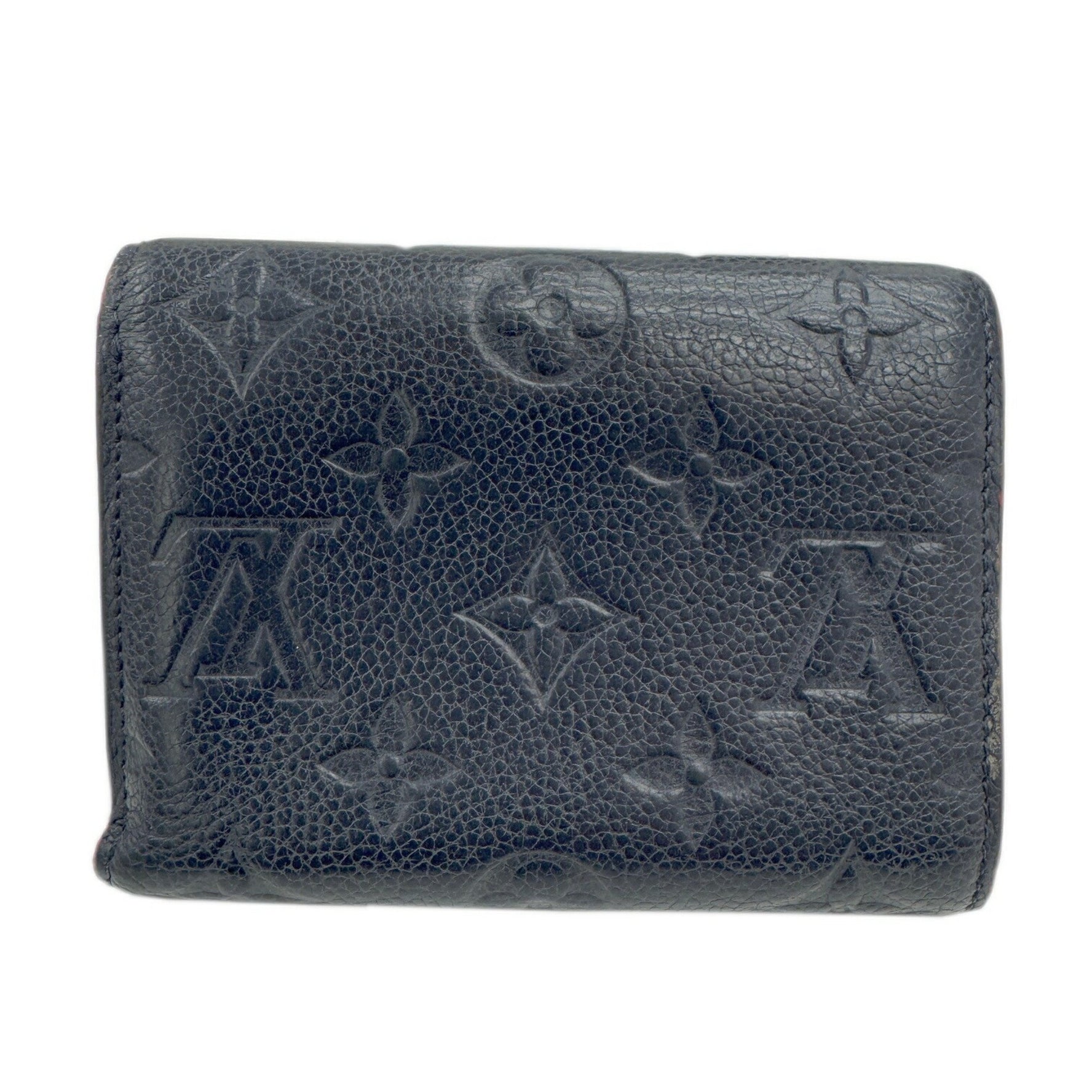 Louis Vuitton Monogram Empreinte Portefeuille Victorine Tri-fold Leather Marine Rouge Wallets and Accessories