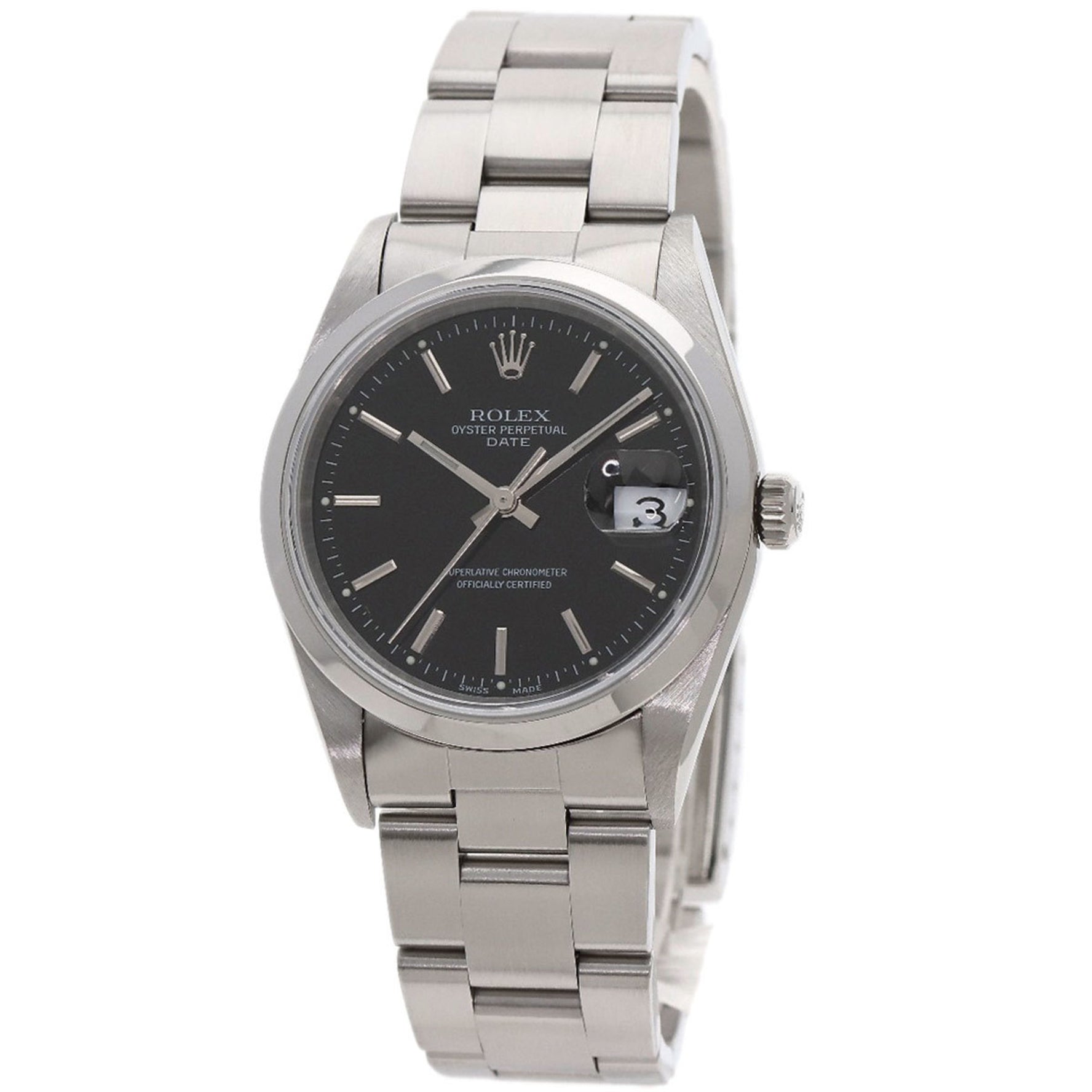 Rolex Oyster Perpetual Date Watch Stainless Steel SS Men's ROLEX