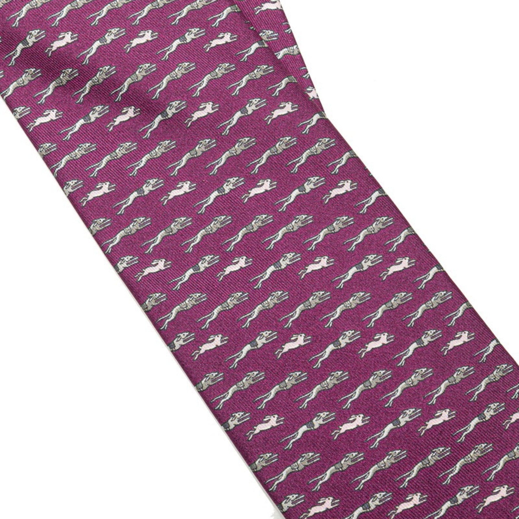 Hermes Dog Rabbit Tie Silk