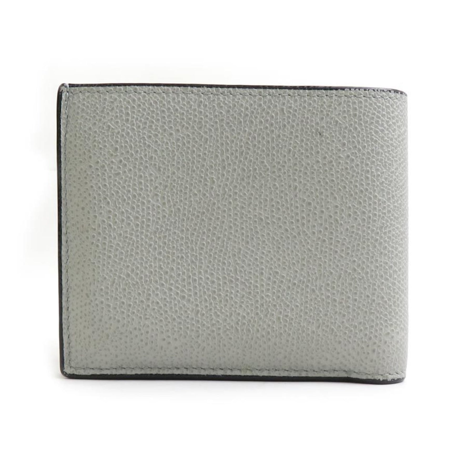 Valextra Bi-fold Wallet Leather Light Grey Men's Women's 56156g