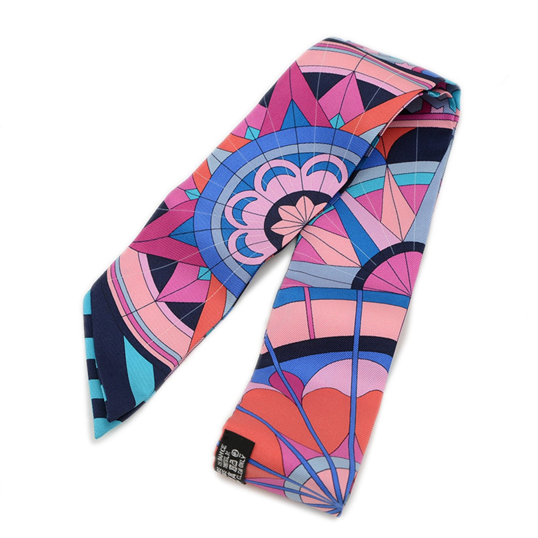 Hermes Hermès Twilly Scarf/Muffler, Compass Rose, Multicolor, 100% Silk
