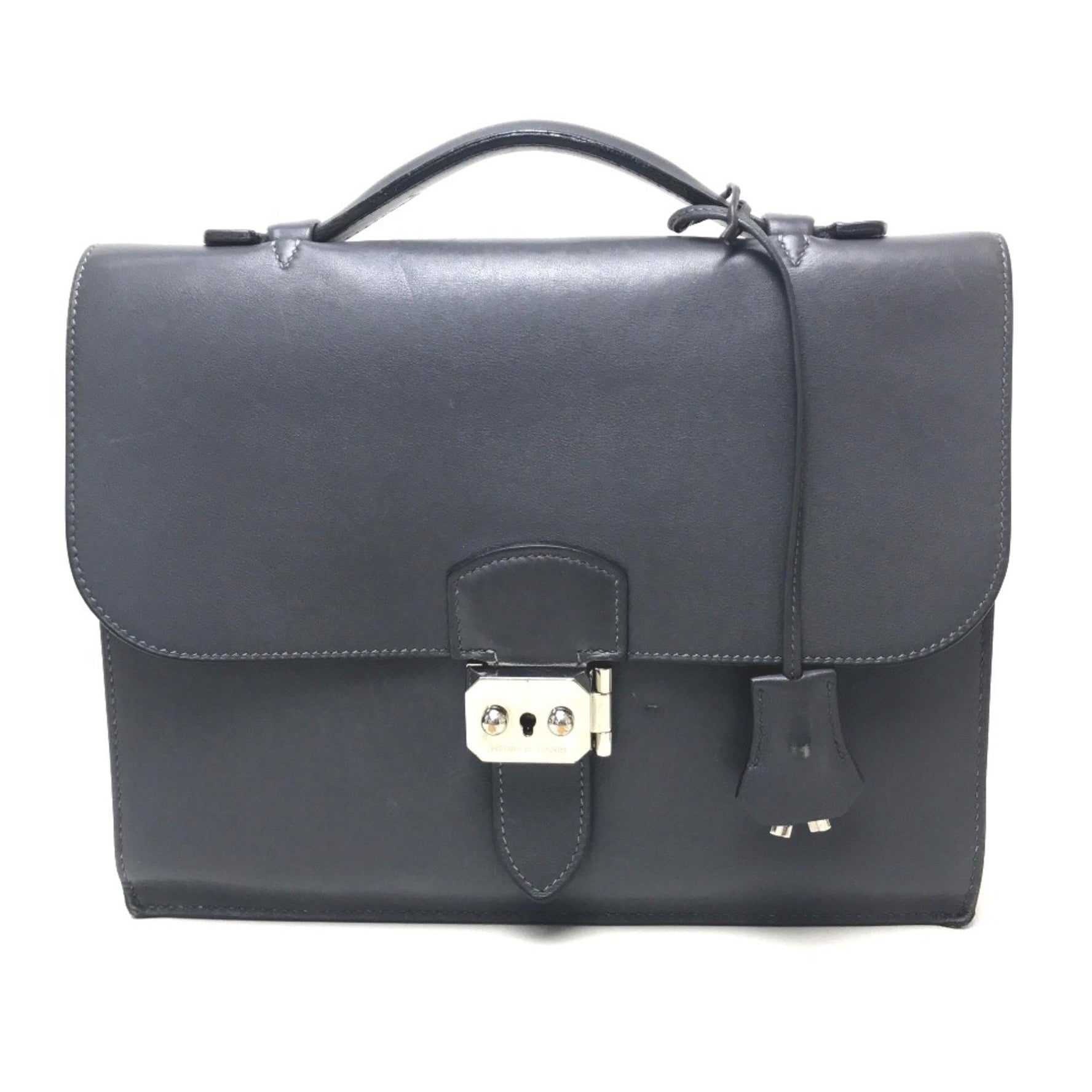 Hermes Briefcase Bag Hand Bag Business bag Graphite Based