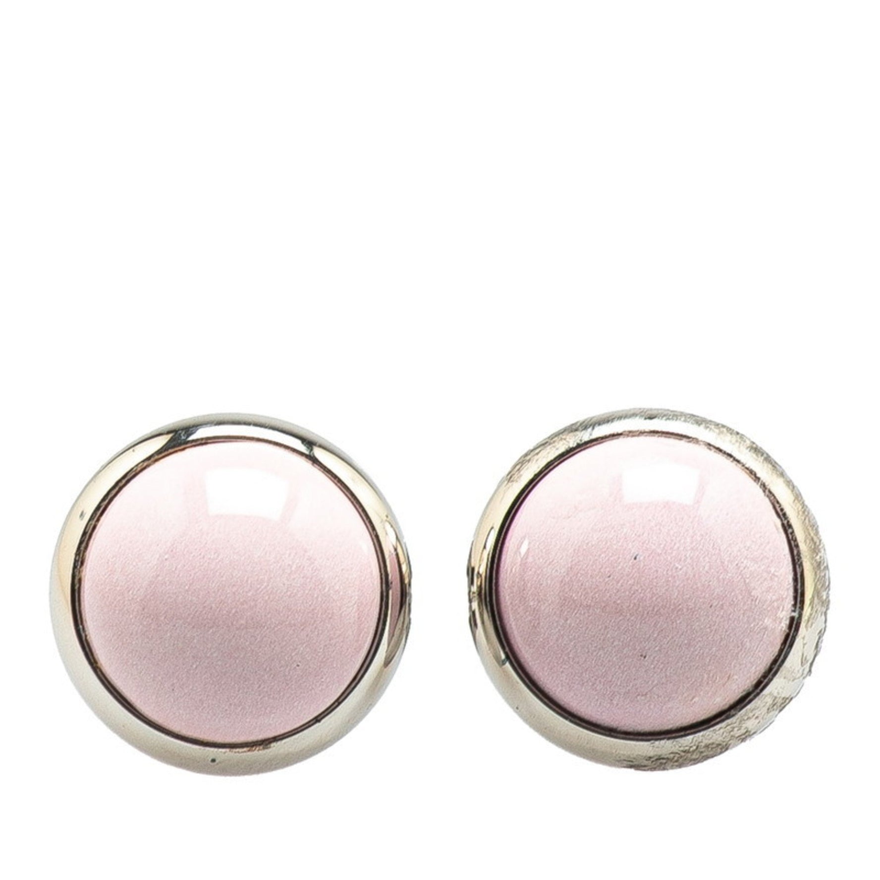 Hermes Hermès Eclipse Earrings in Silver and Light Pink Metal