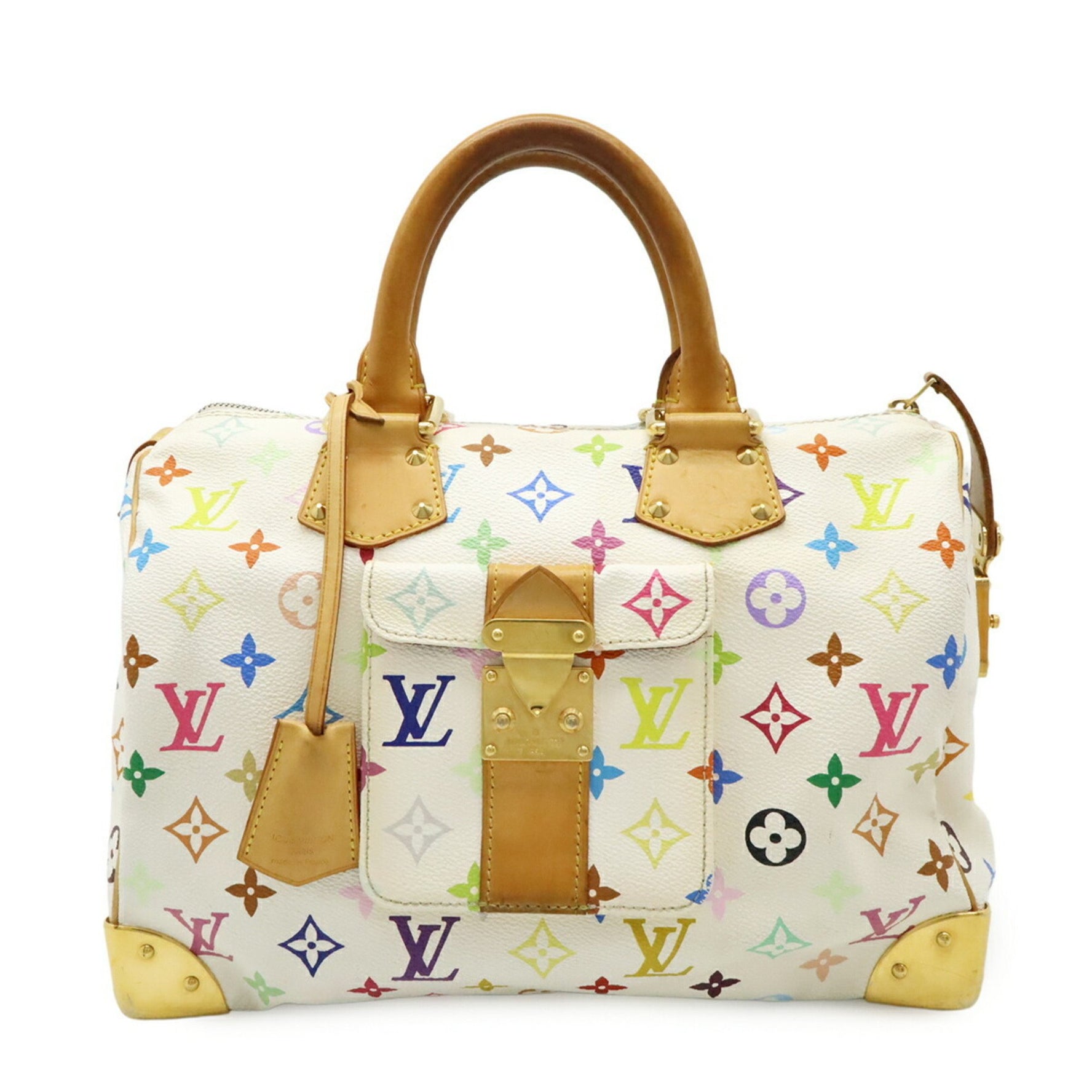 Louis Vuitton Monogram Multicolore Speedy 30 Handbag in and White