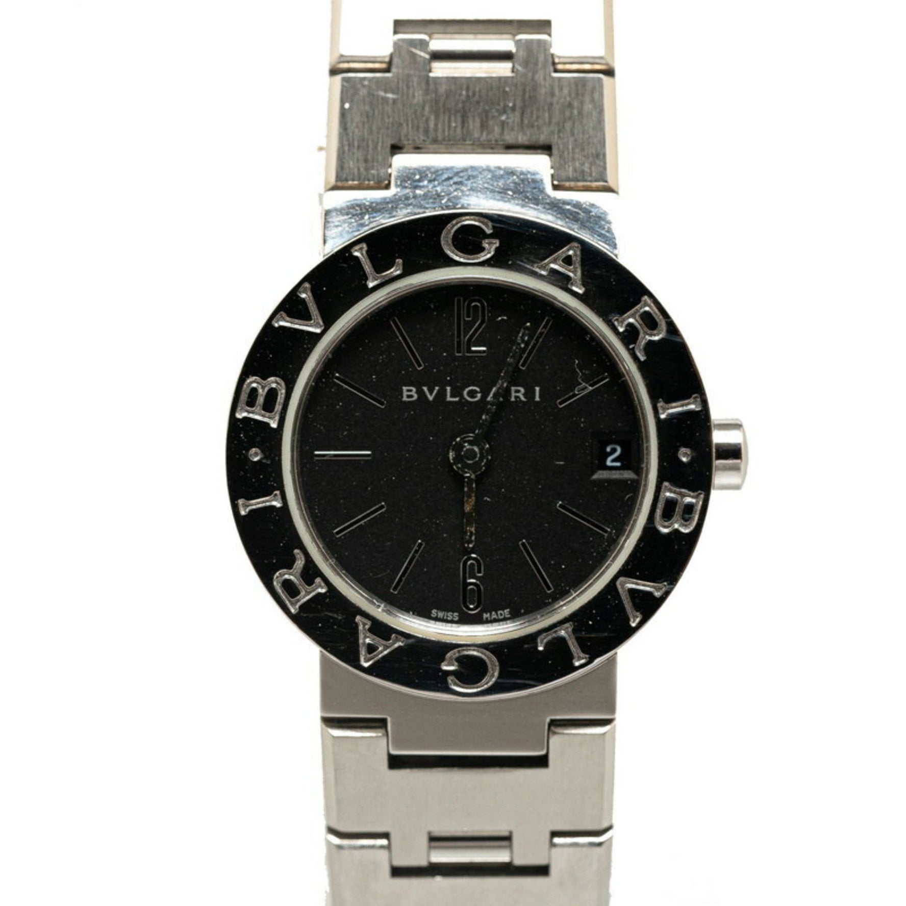 BVLGARI Watch Quartz Black Dial Stainless Steel