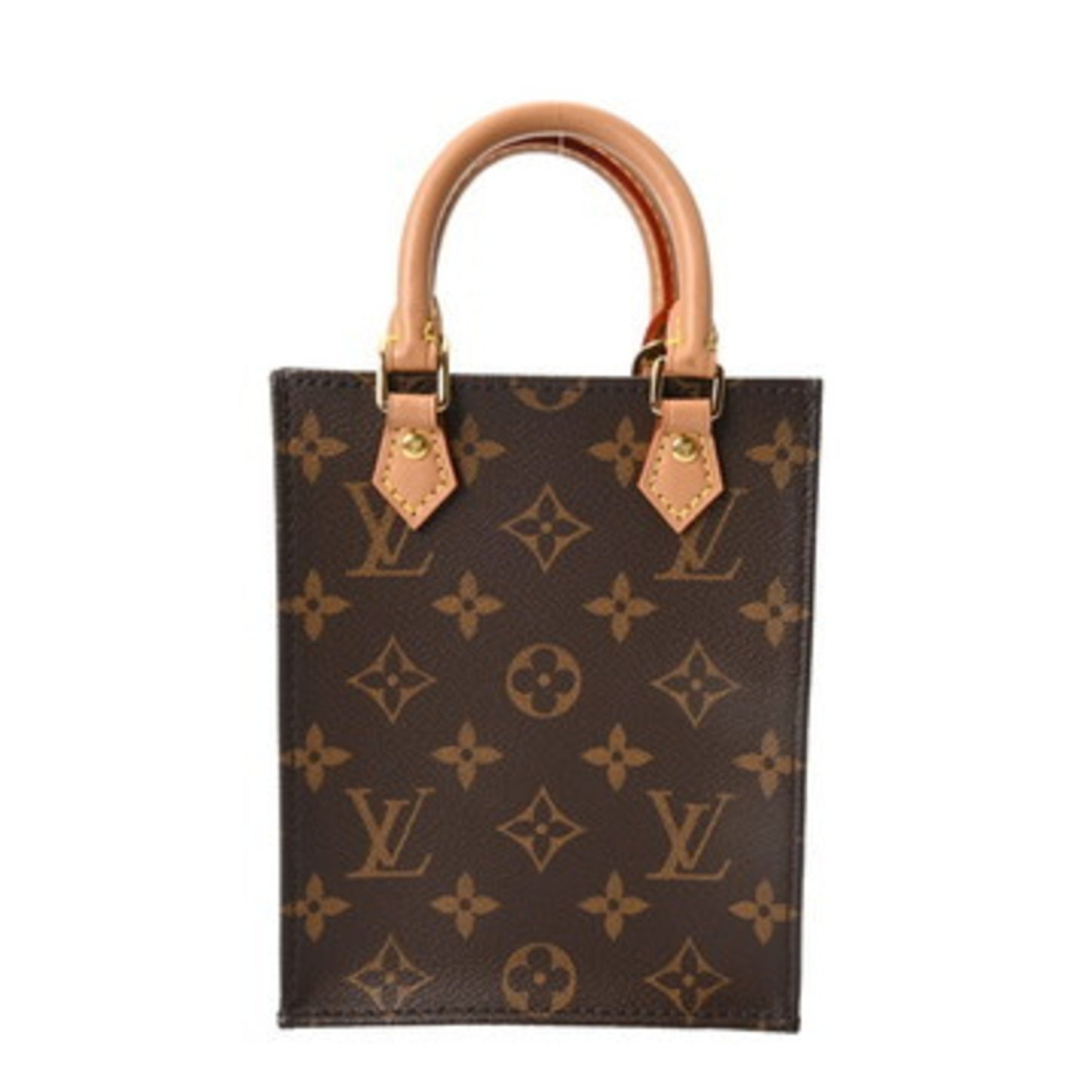 LOUIS VUITTON Monogram Petite Sac Plat (old model) Canvas Handbag