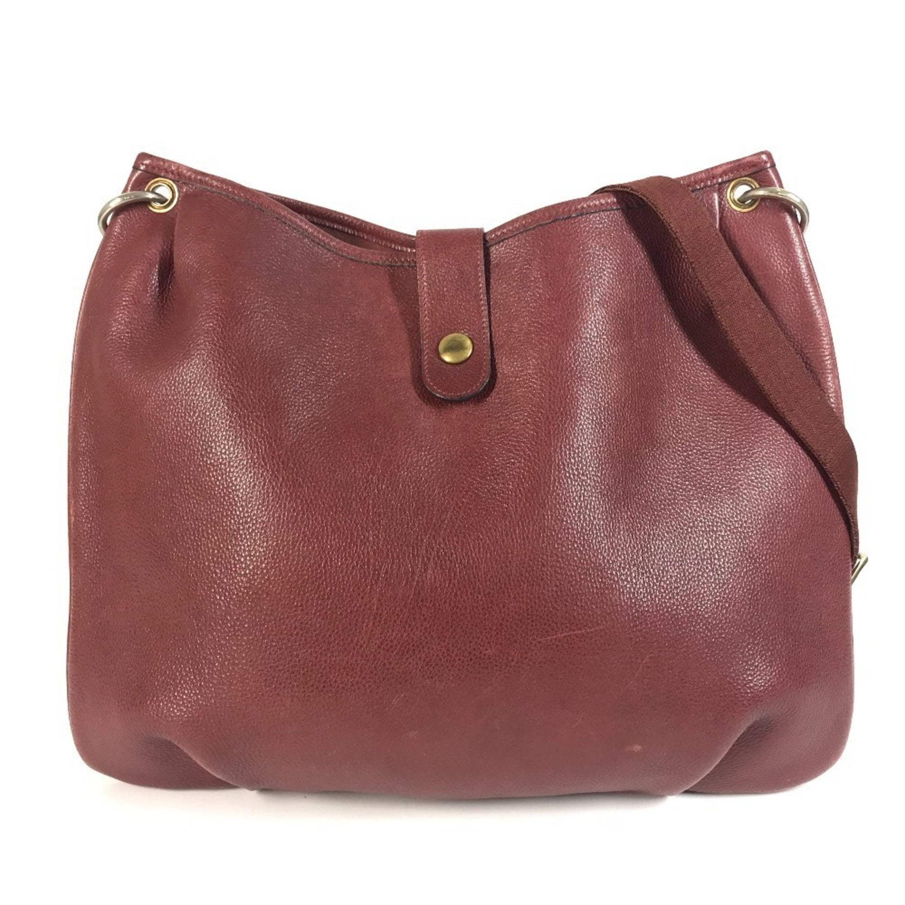 HERMES Vintage Rodeo Bag, Crossbody Pochette Shoulder Leather, Men's/Women's, Red