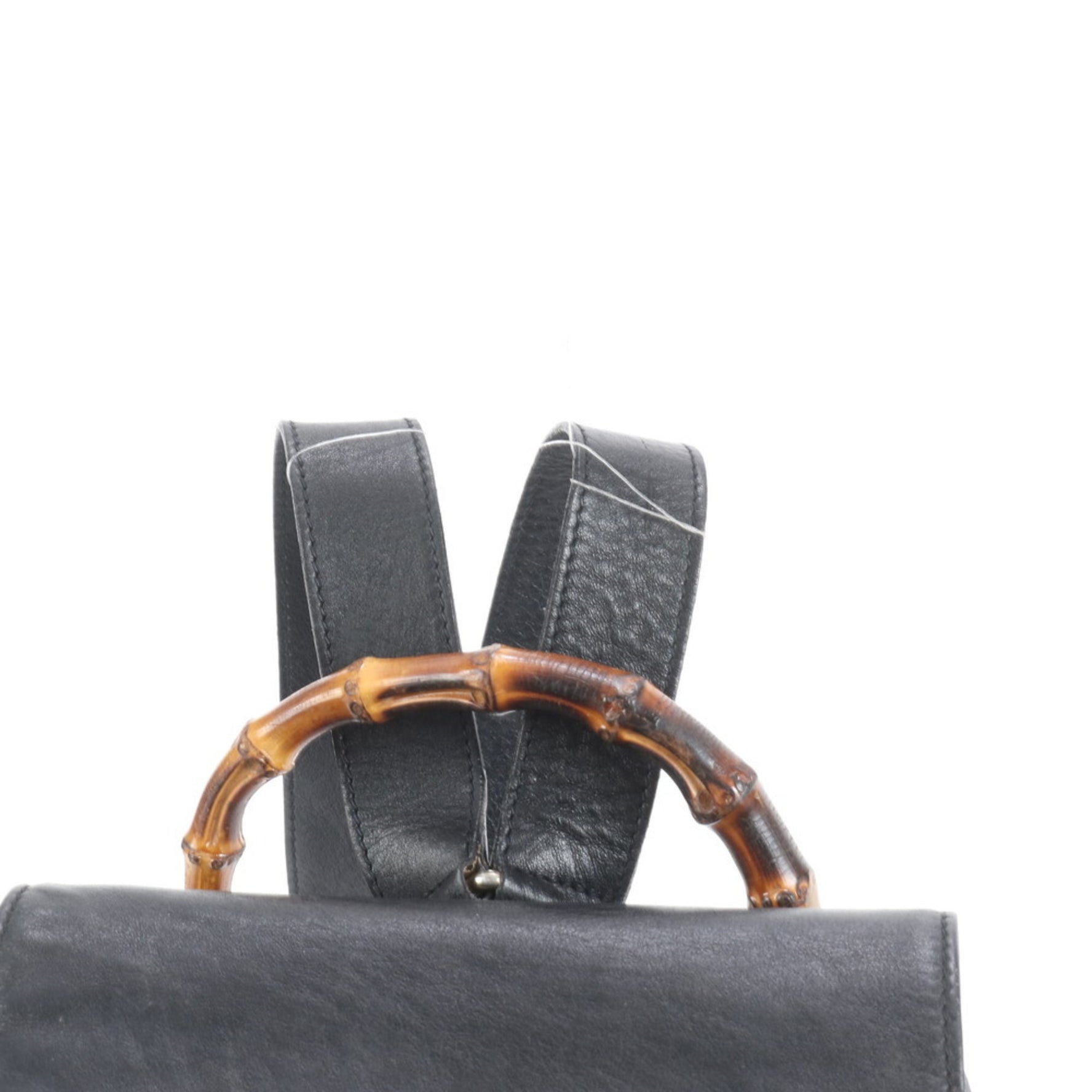 Gucci Old Bamboo Leather Backpack