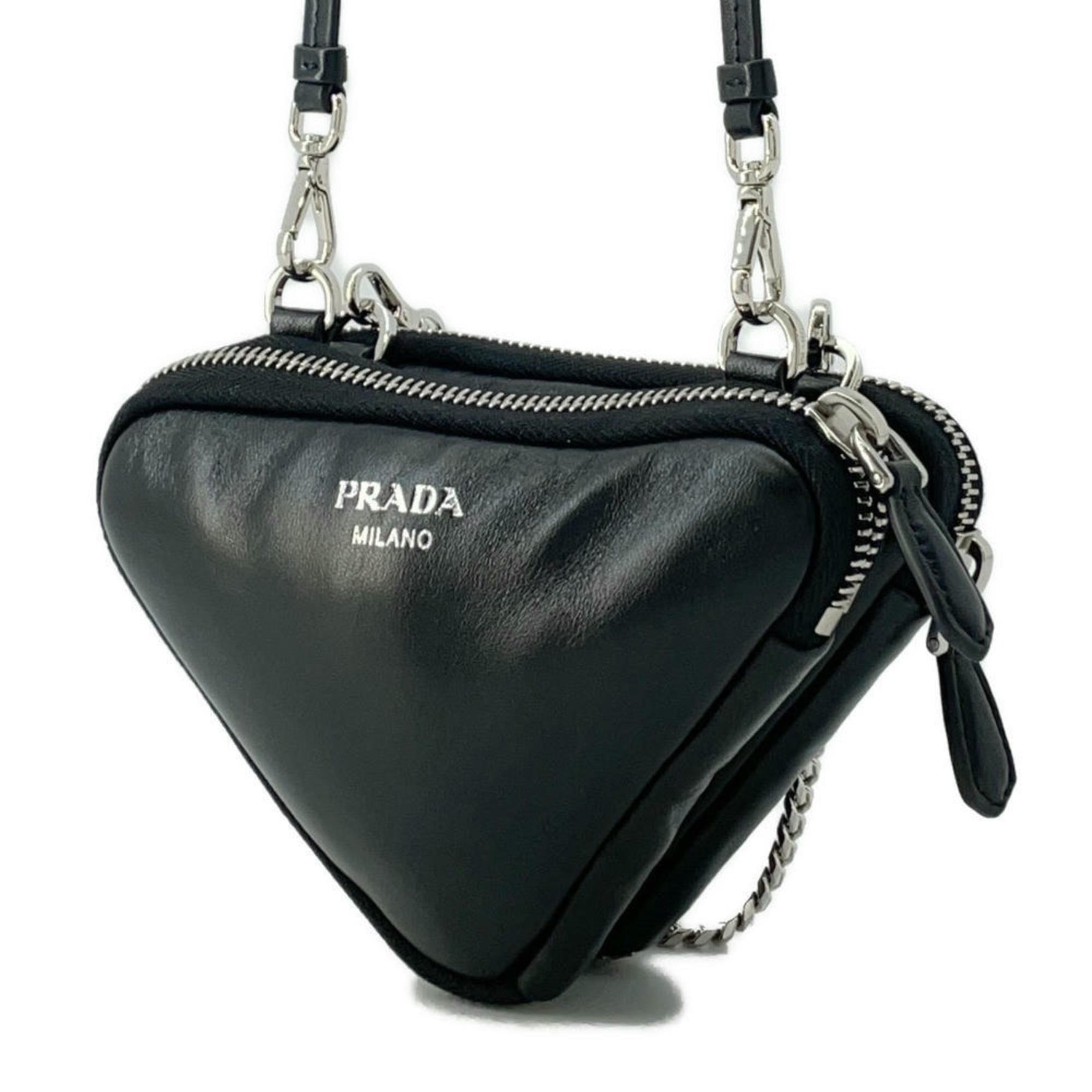 Prada Shoulder Bag Triangle Mini Pouch Handbag