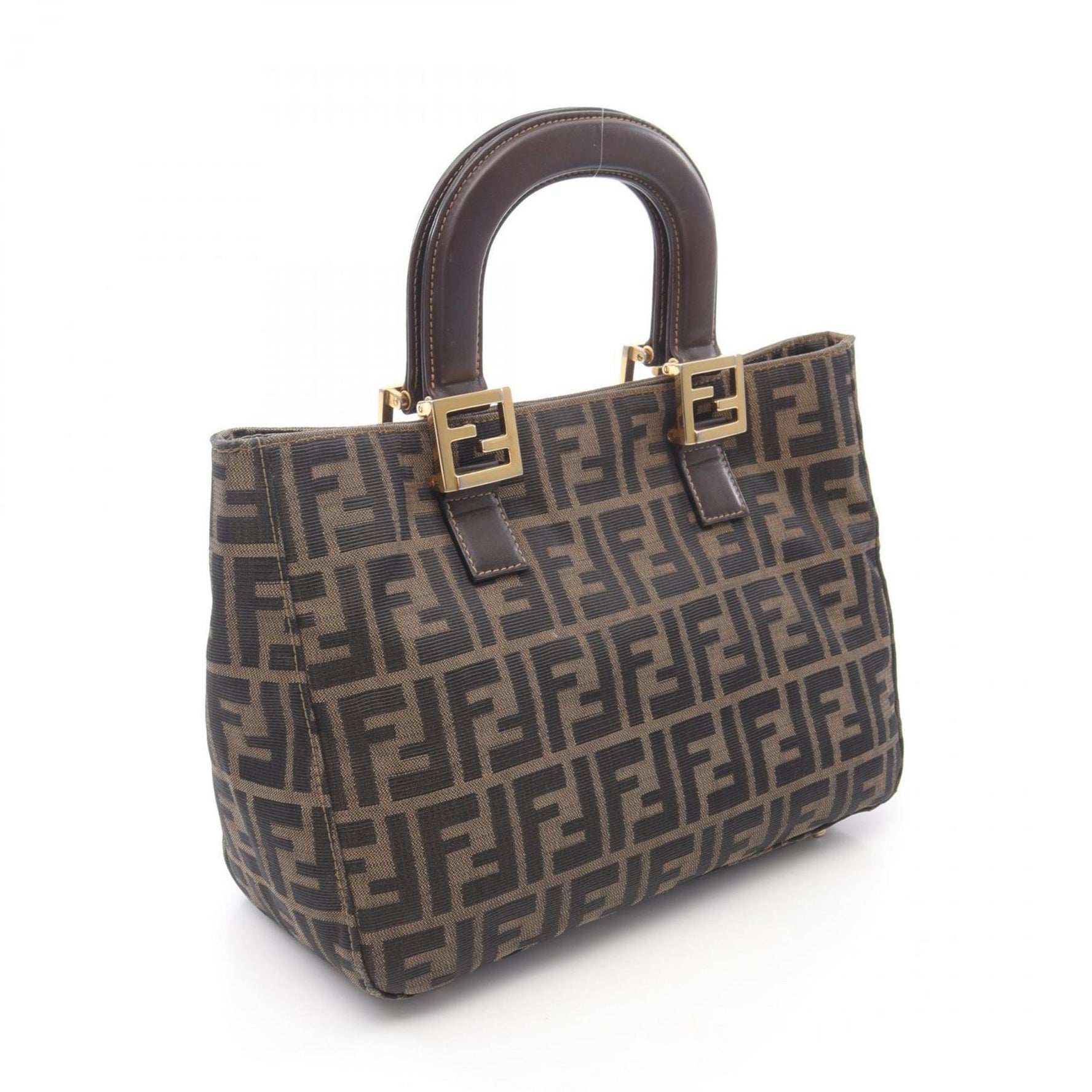 Fendi Zucca handbag, canvas and leather