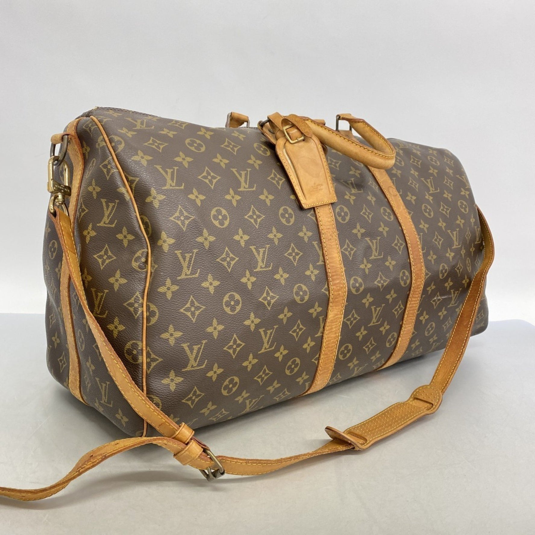 Louis Vuitton Monogram Keepall Bandouliere 55 Boston Bag Men's and