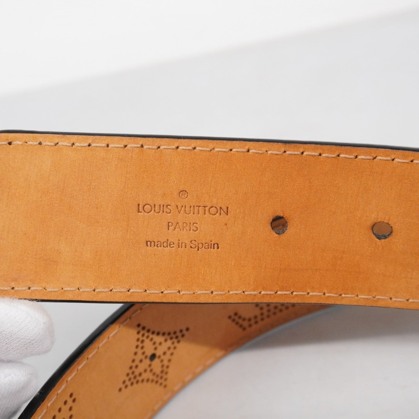 Louis Vuitton Mahina Santur Perforated Belt