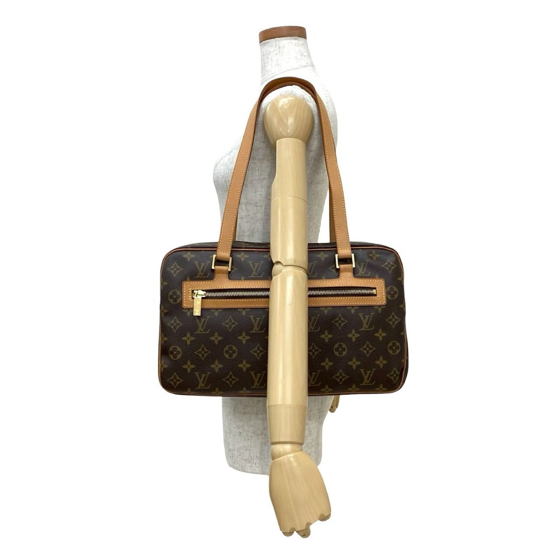 LOUIS VUITTON Vintage Cite GM Monogram Leather Semi-Shoulder Bag/Boston Bag